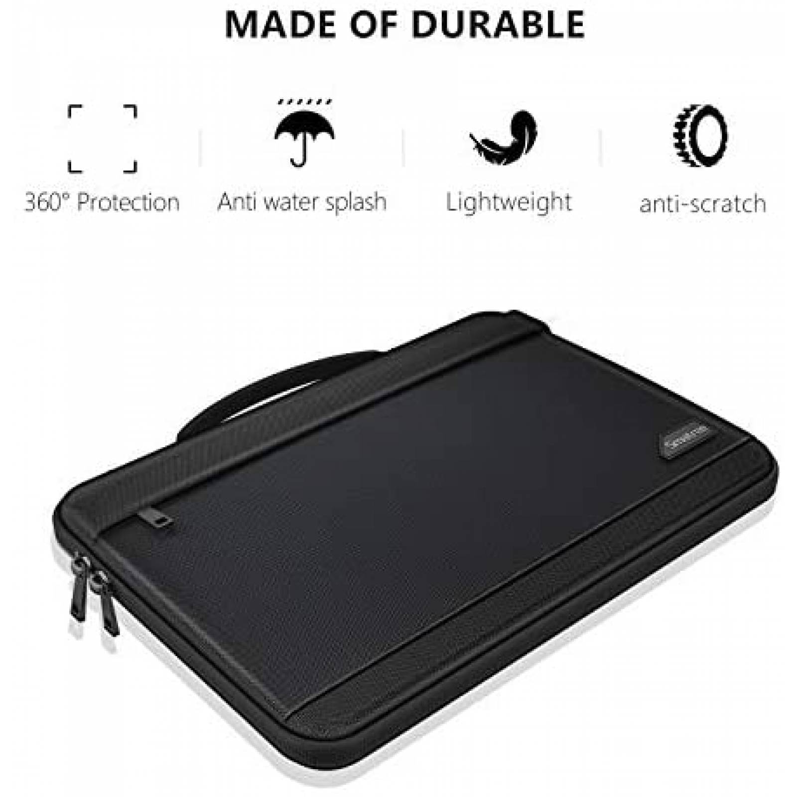 Bolsa para computadora Smatree de 15.6" de manga dura -Negro