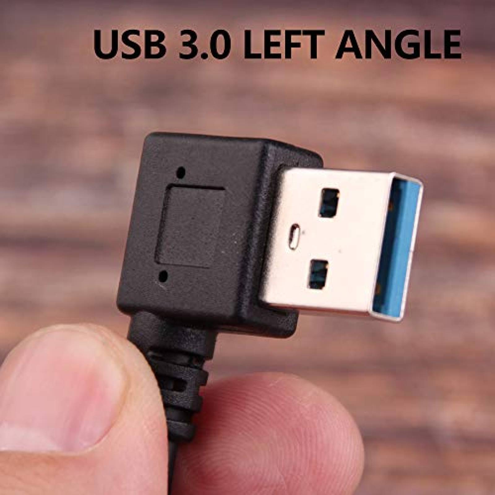 Cable de angulo recto USB 3.0 Oxsubor paquete de 2 -Negro