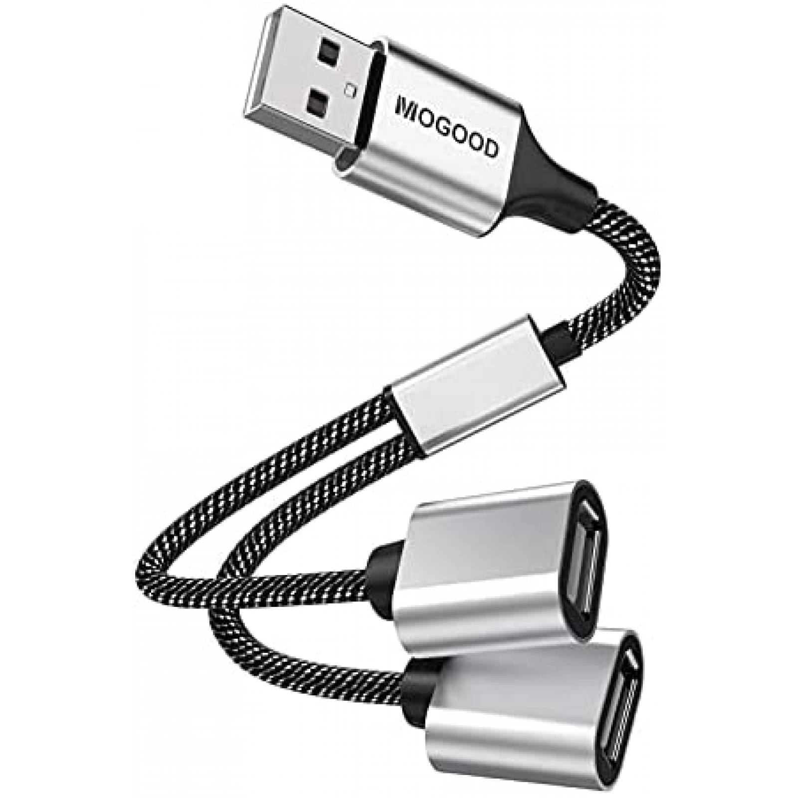Cable MOGOOD Divisor USB 2.0 480 Mbps 1,5 Amperios -Silver