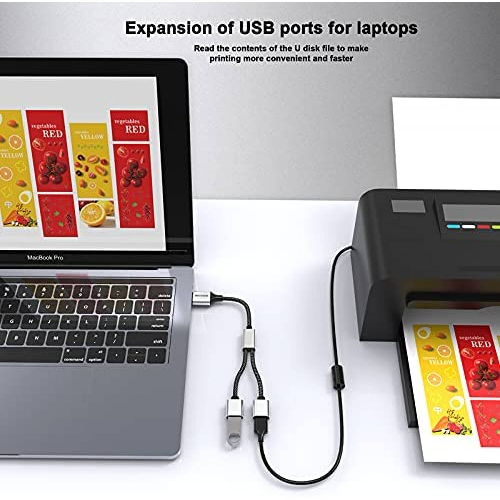 Cable MOGOOD Divisor USB 2.0 480 Mbps 1,5 Amperios -Silver
