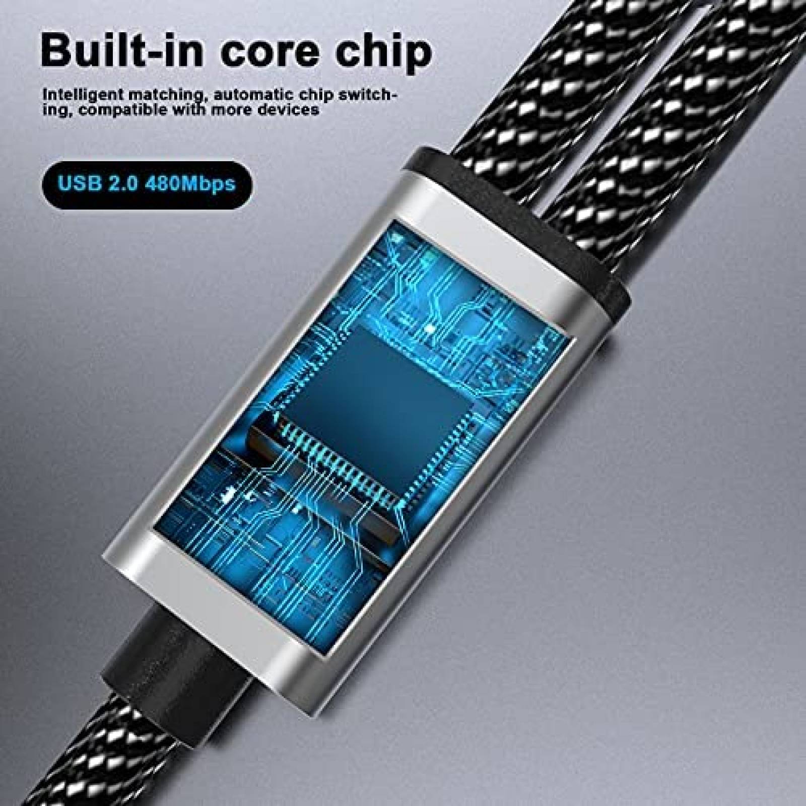 Cable MOGOOD Divisor USB 2.0 480 Mbps 1,5 Amperios -Silver