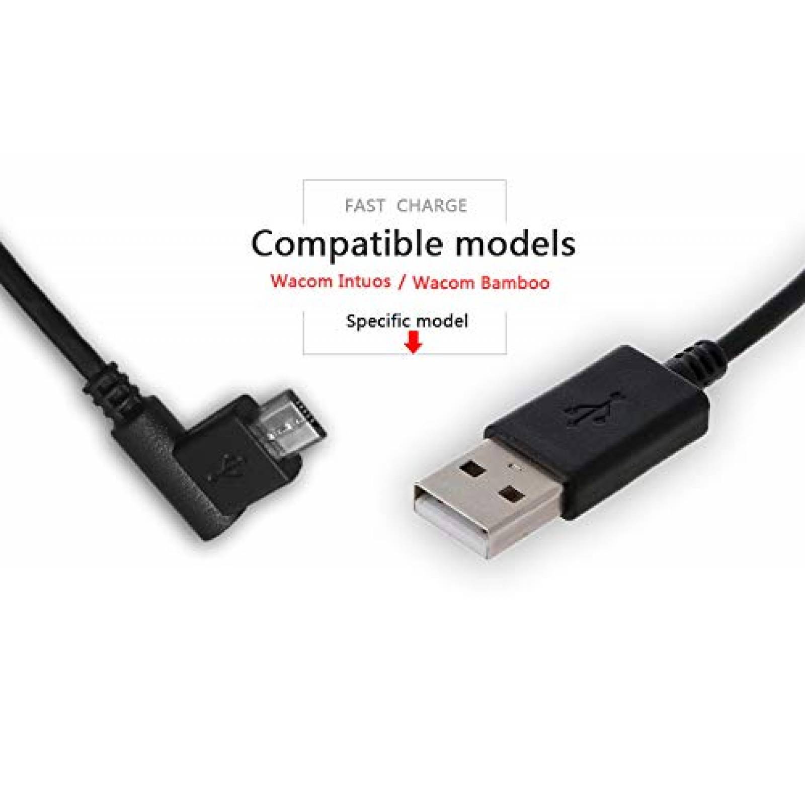 Cable USB Adhiper CTL690 para Wacom-Intuos CTL480 -Negro