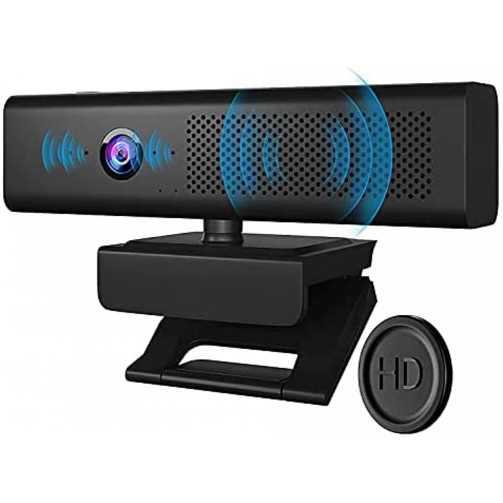 Camara web COSHIP gran angular 1080P con 4 microfonos -Negro