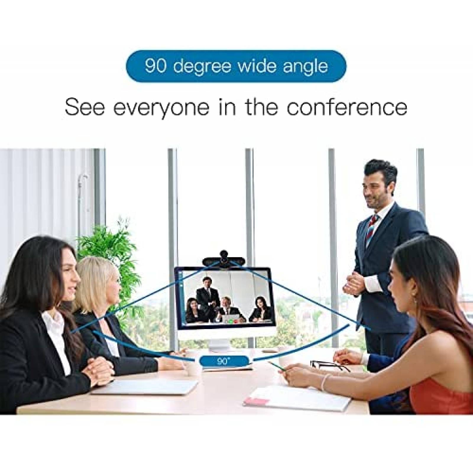 Camara Web TOALLIN 4K Angulo Vision 90 FHD CMOS 1/2,5''