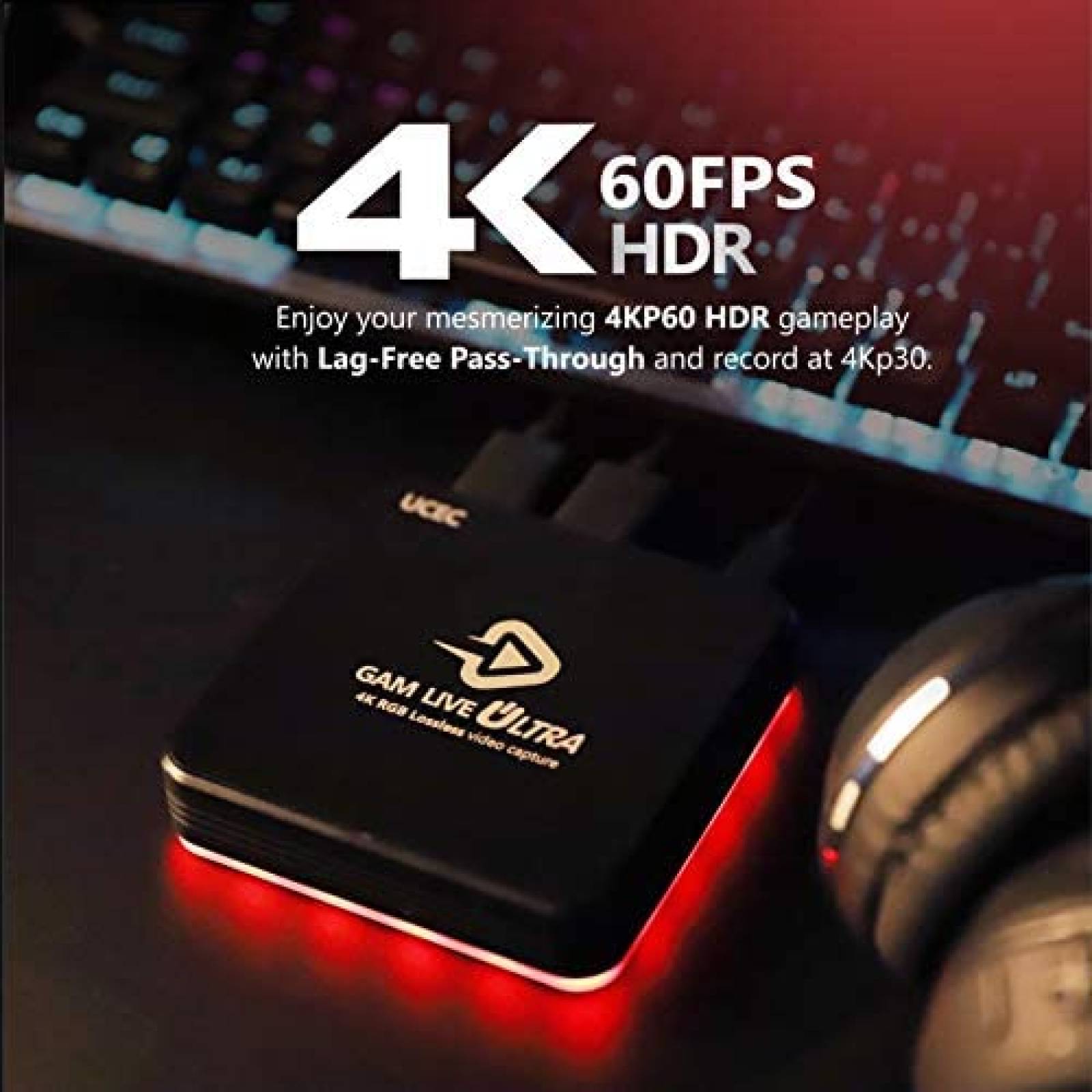 Capturadora de Video UCEC GAM USB Ultra 4K60 240FPS -Negro
