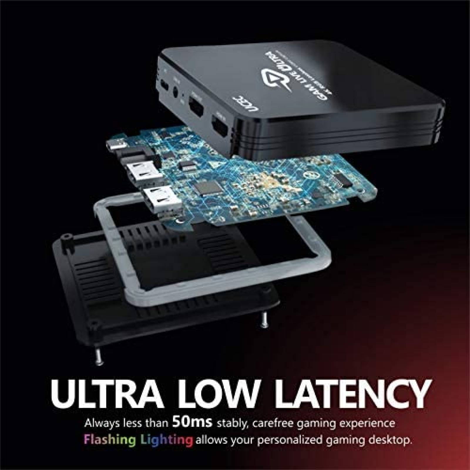 Capturadora de Video UCEC GAM USB Ultra 4K60 240FPS -Negro