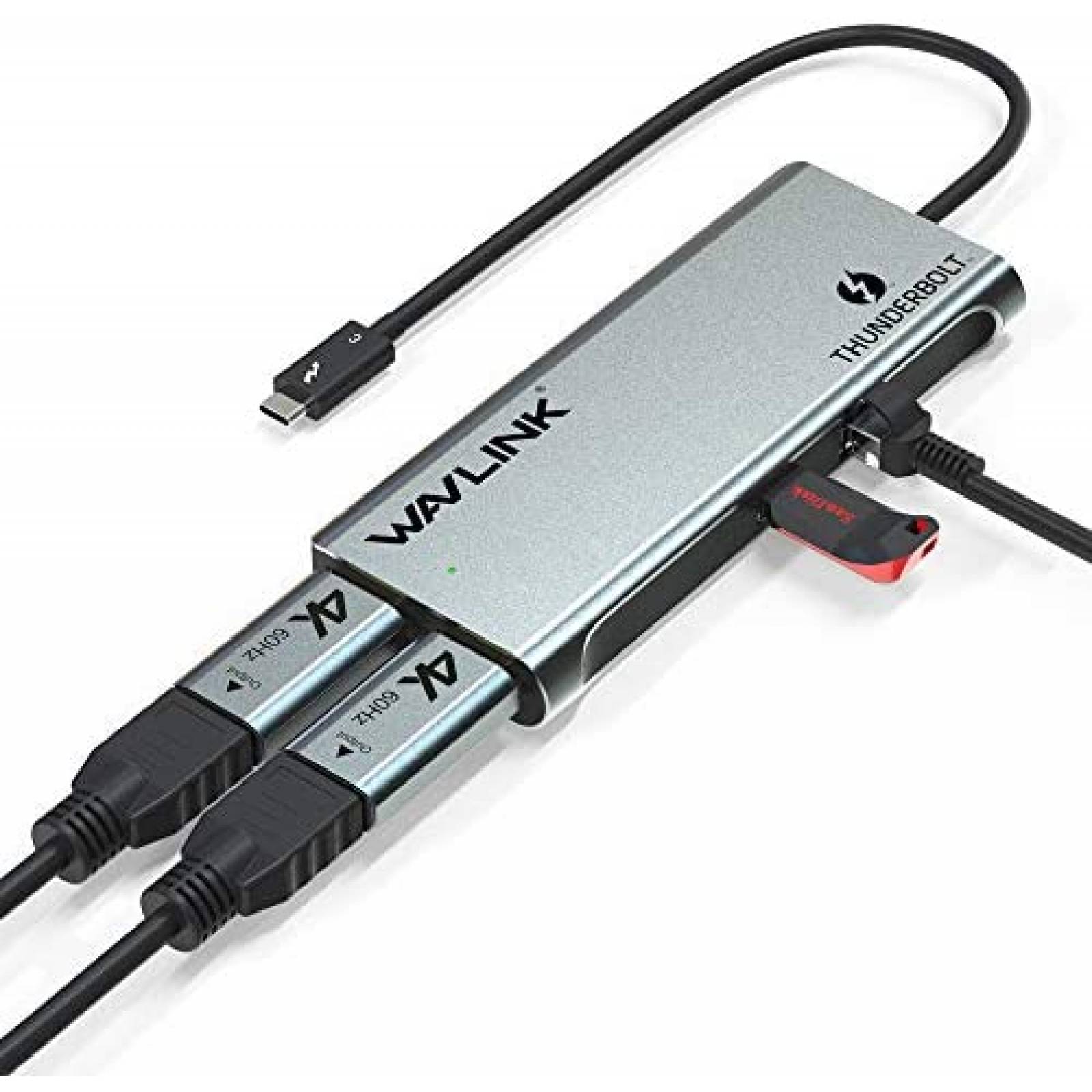 Estacion de acoplamiento WAVLINK Thunderbolt 3 Dual 4K