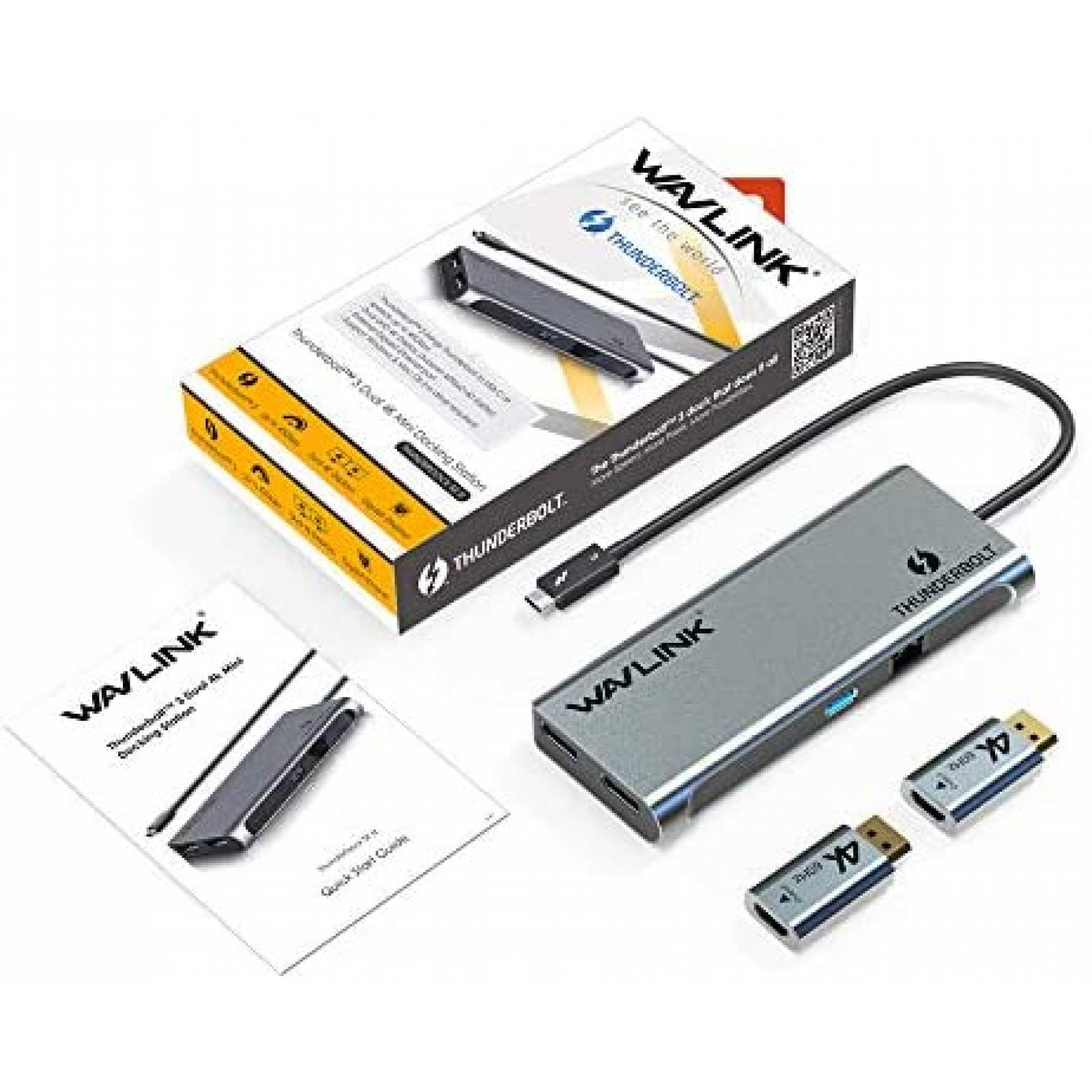 Estacion de acoplamiento WAVLINK Thunderbolt 3 Dual 4K