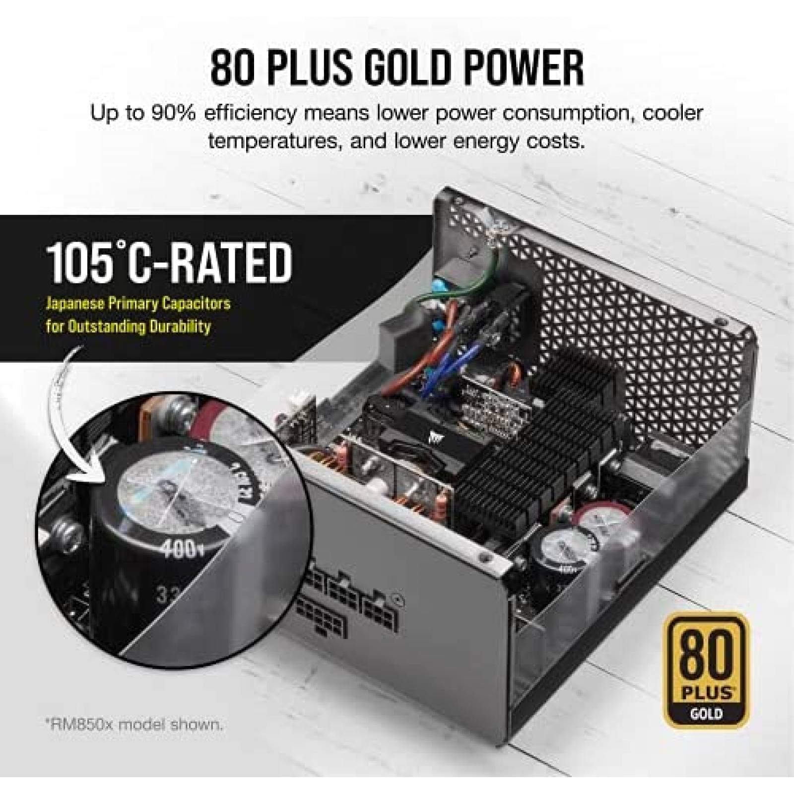 Fuente de energia para PC Corsair RM750x 750 W -Negro