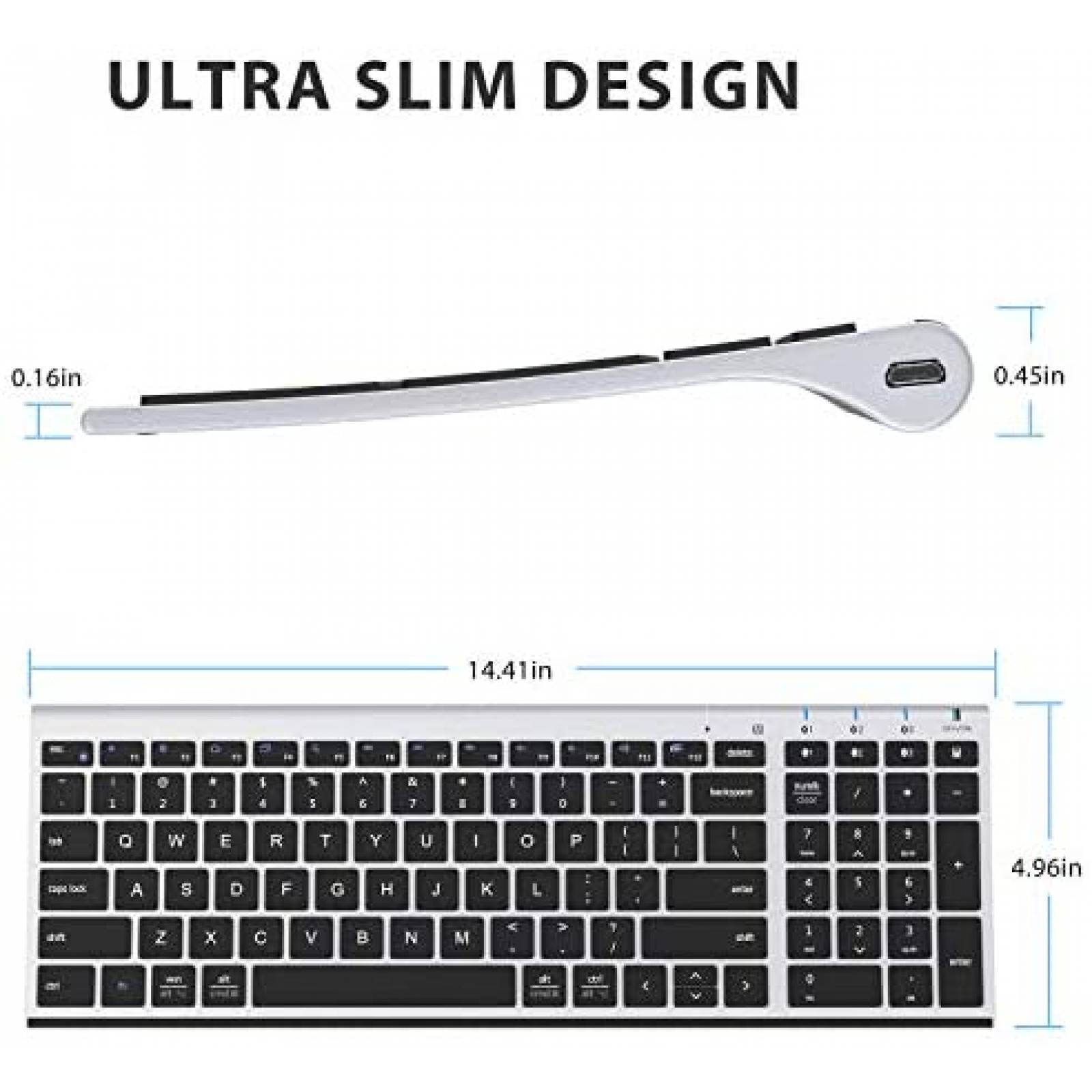 Teclado iClever BK10 Inalambrico Recargable Ergonomico