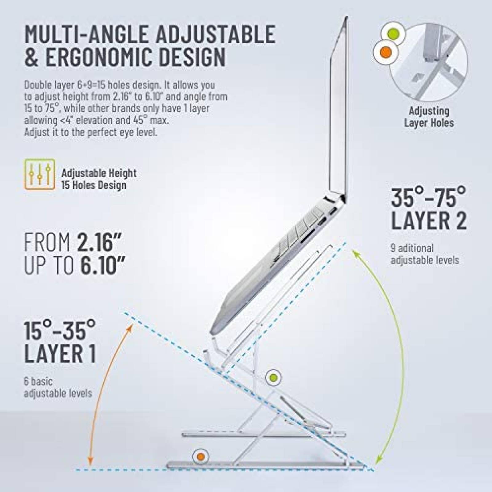 Soporte HOMELUX THEORY Para Laptops De 15.6'' -Negro