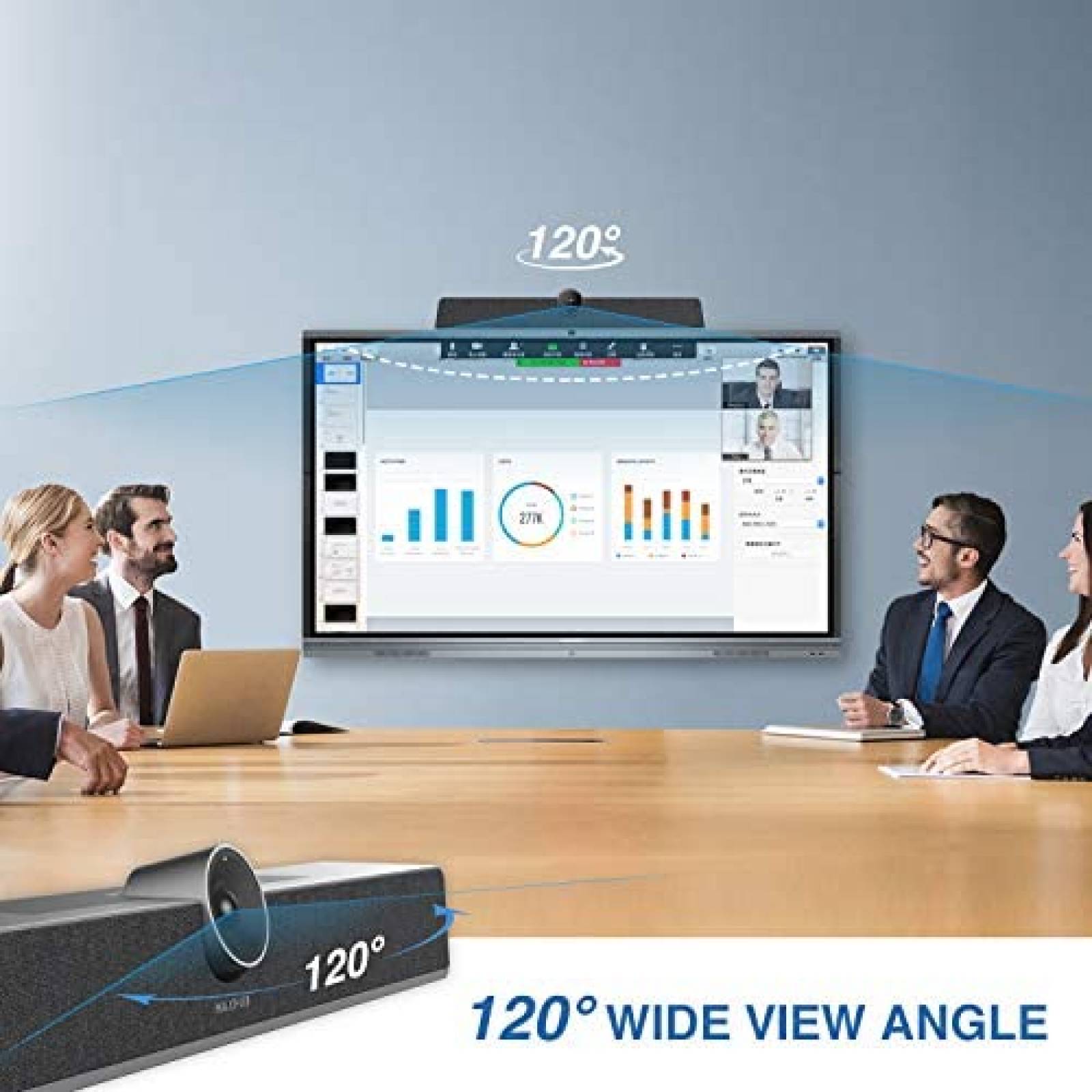 Camara MAXHUB S10 4K 12MP Campo de Vision 120 -Gris