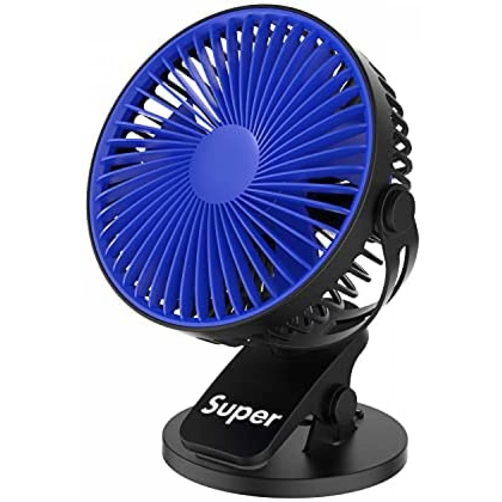 Ventilador de escritorio Supermi USB de 3 velocidades -Azul