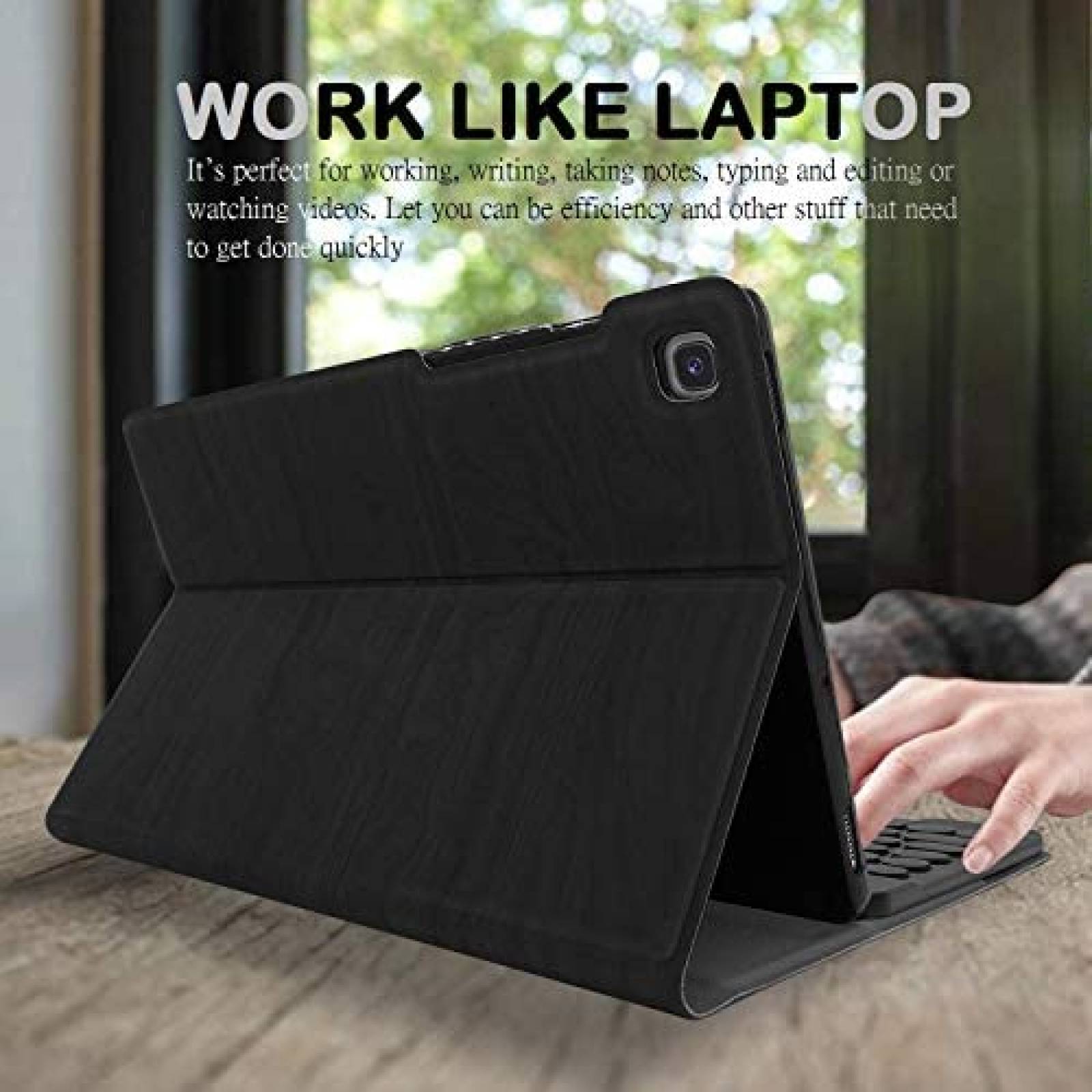 Funda LDSOYIA Con Teclado Para Galaxy Tab A7 10.4'' -Negro