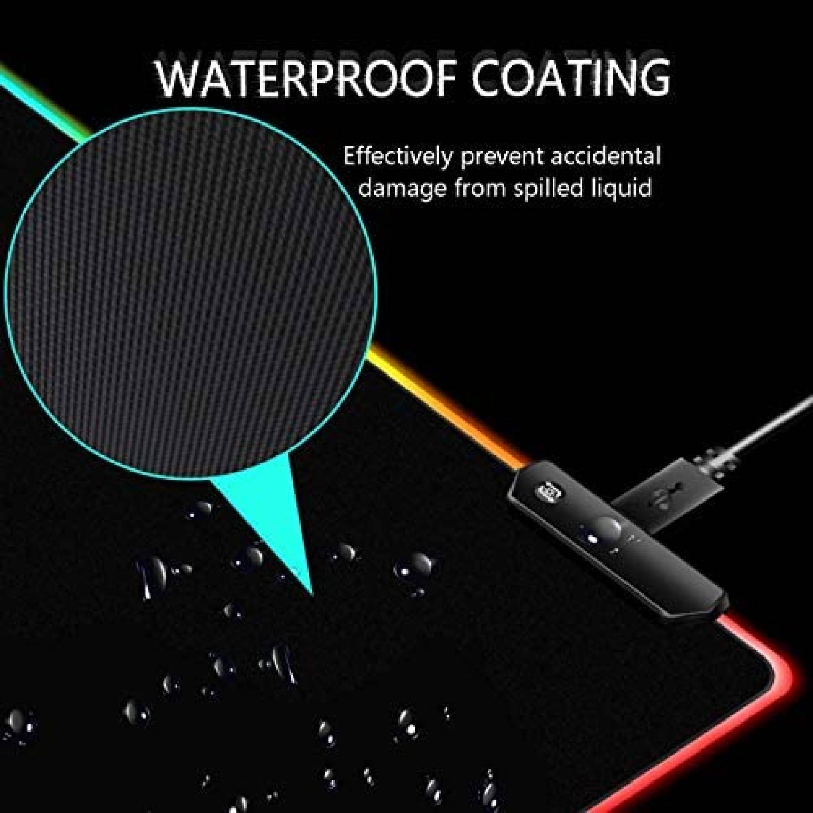 MousePad Madala Gaming LED Largo suve 12 niveles -Negro