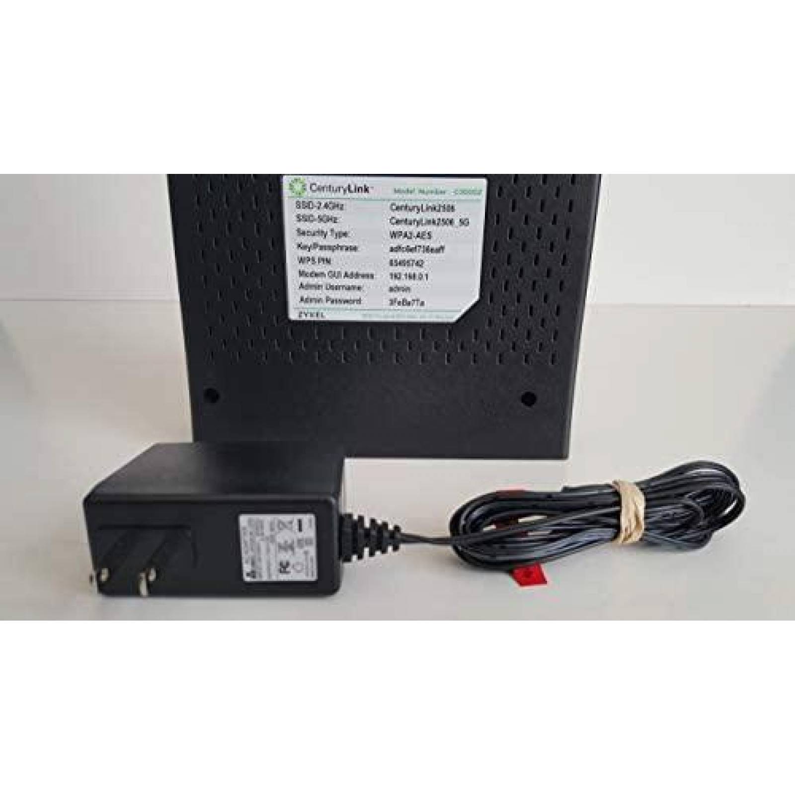 Modem ZyXEL C3000Z Para CenturyLink Y TDS Cable RJ45 -Negro