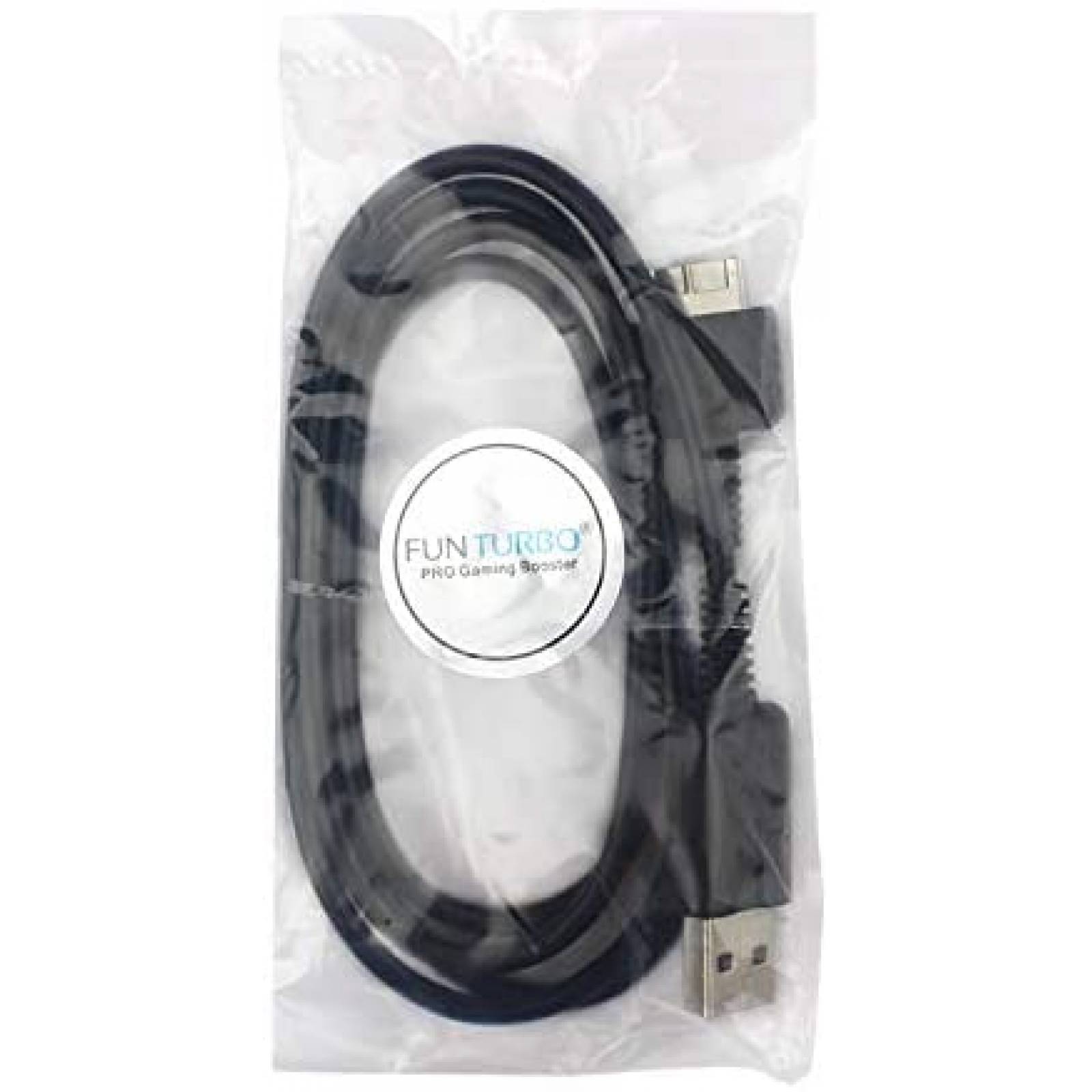 Cable USB Funturbo de 3.3 Pies pasa PSVita 1000 USB -Negro