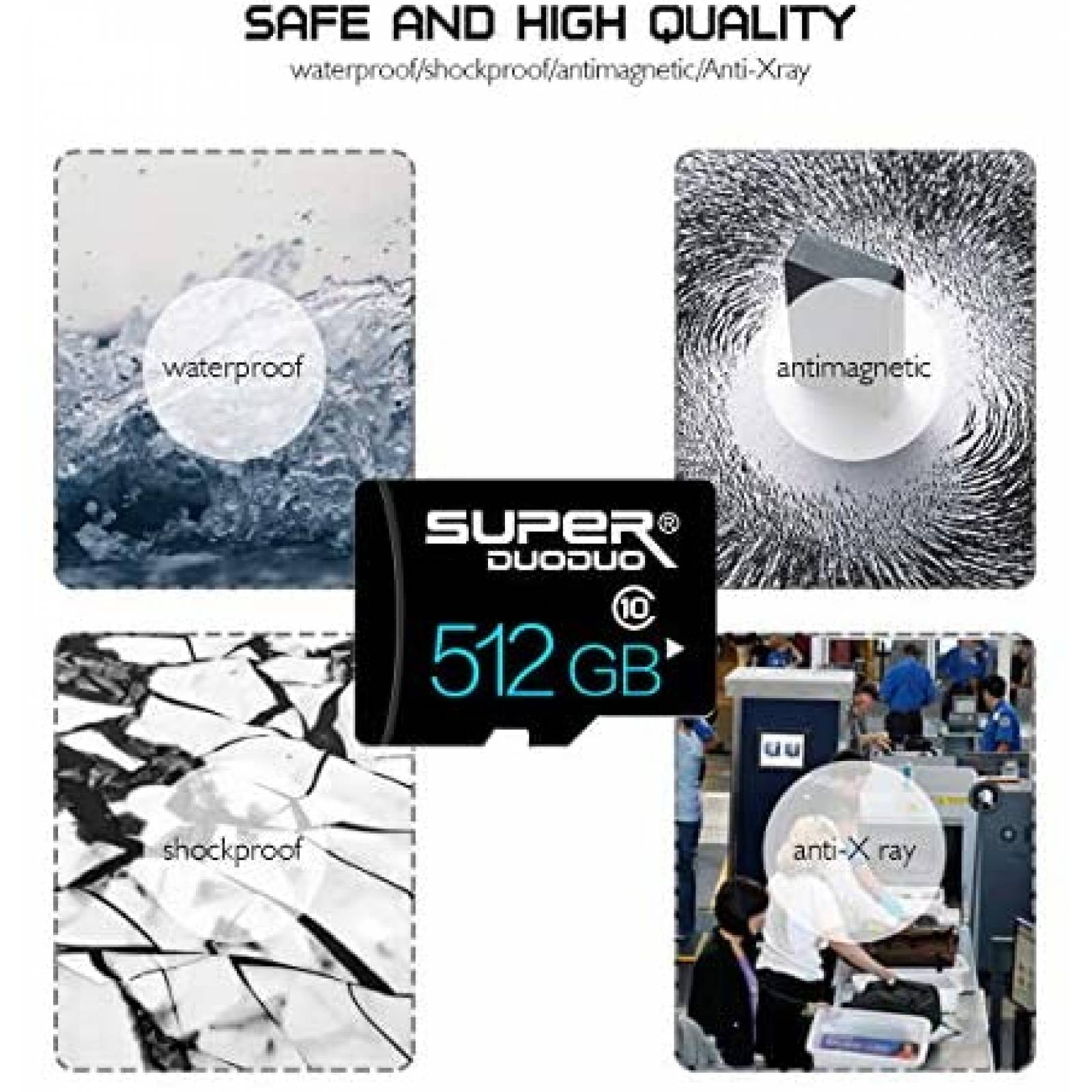 Memoria SUPERDUODUO Clase 10 512GB Micro SD -Negro