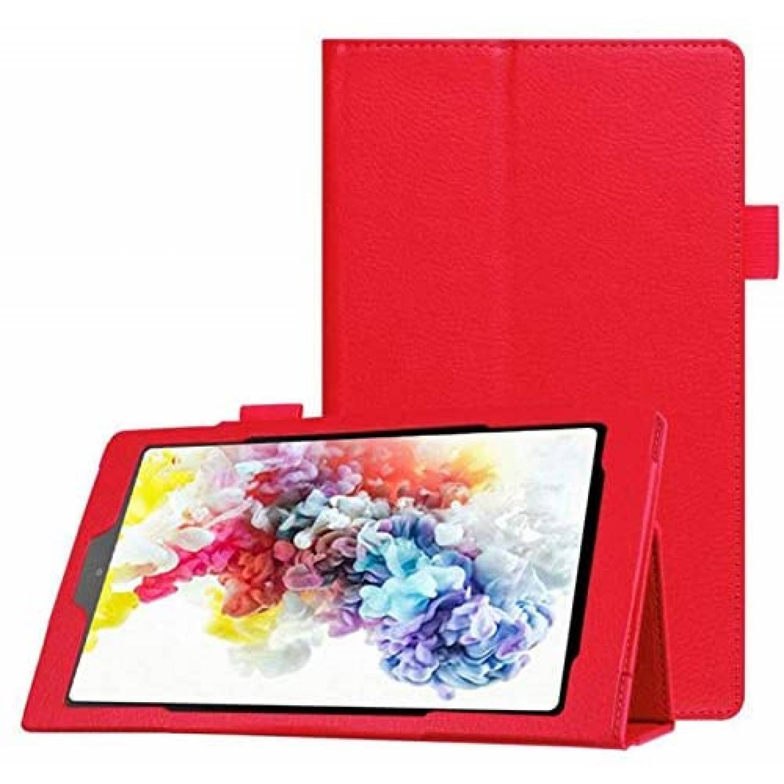 Funda para tableta 8Wireless de 10.1" de cuero -Rojo
