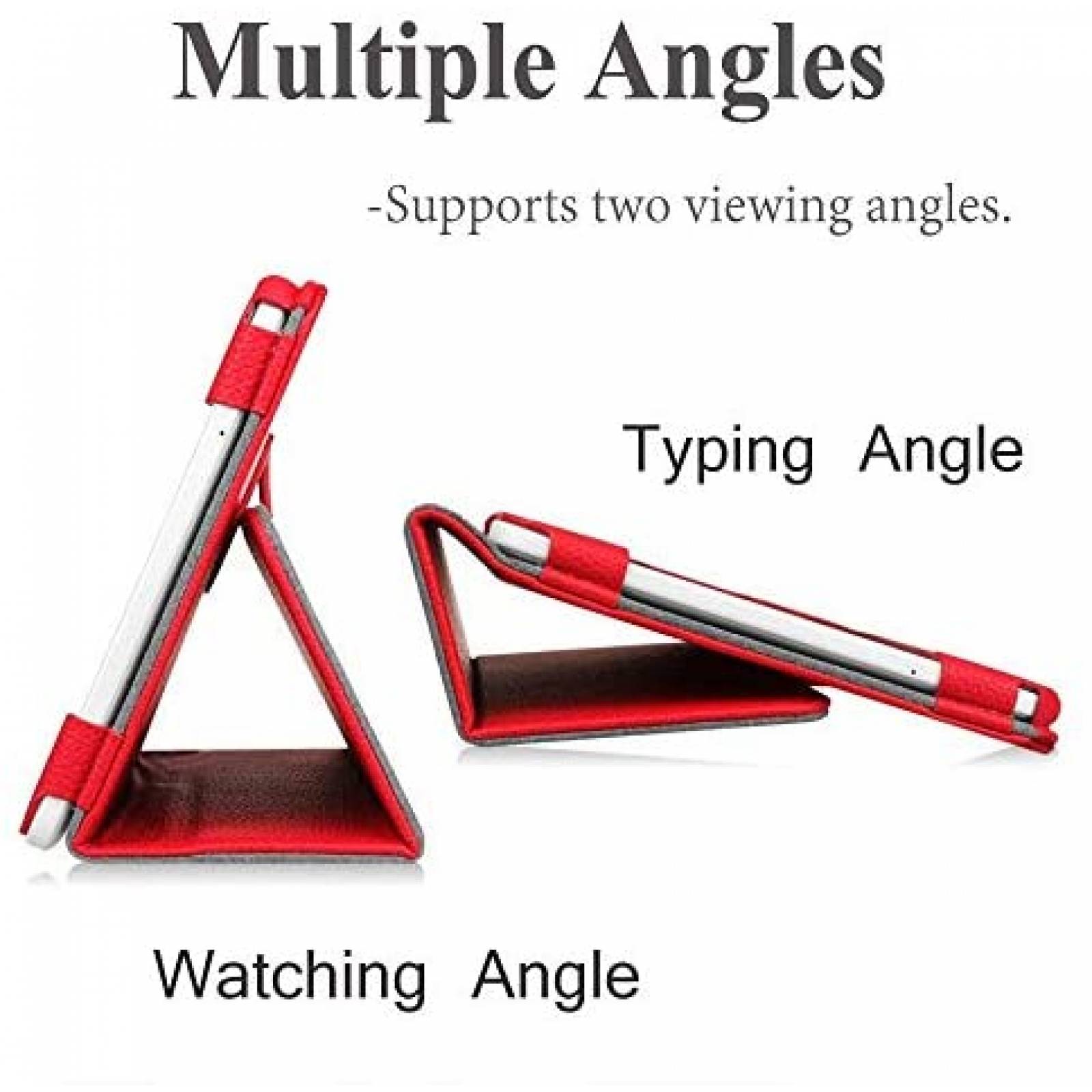 Funda para tableta 8Wireless de 10.1" de cuero -Rojo