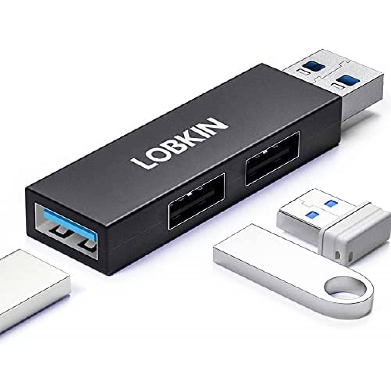 Divisor LOBKIN MA2607 1 Puerto USB 3.0 Y 2 De 2.0 -Negro