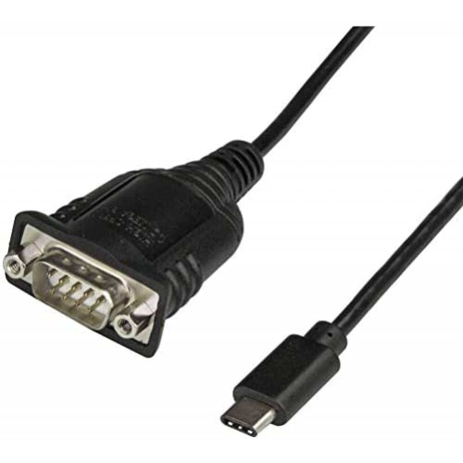 Cable Adaptador StarTech USB tipo C a RS232 de 16'' -Negro