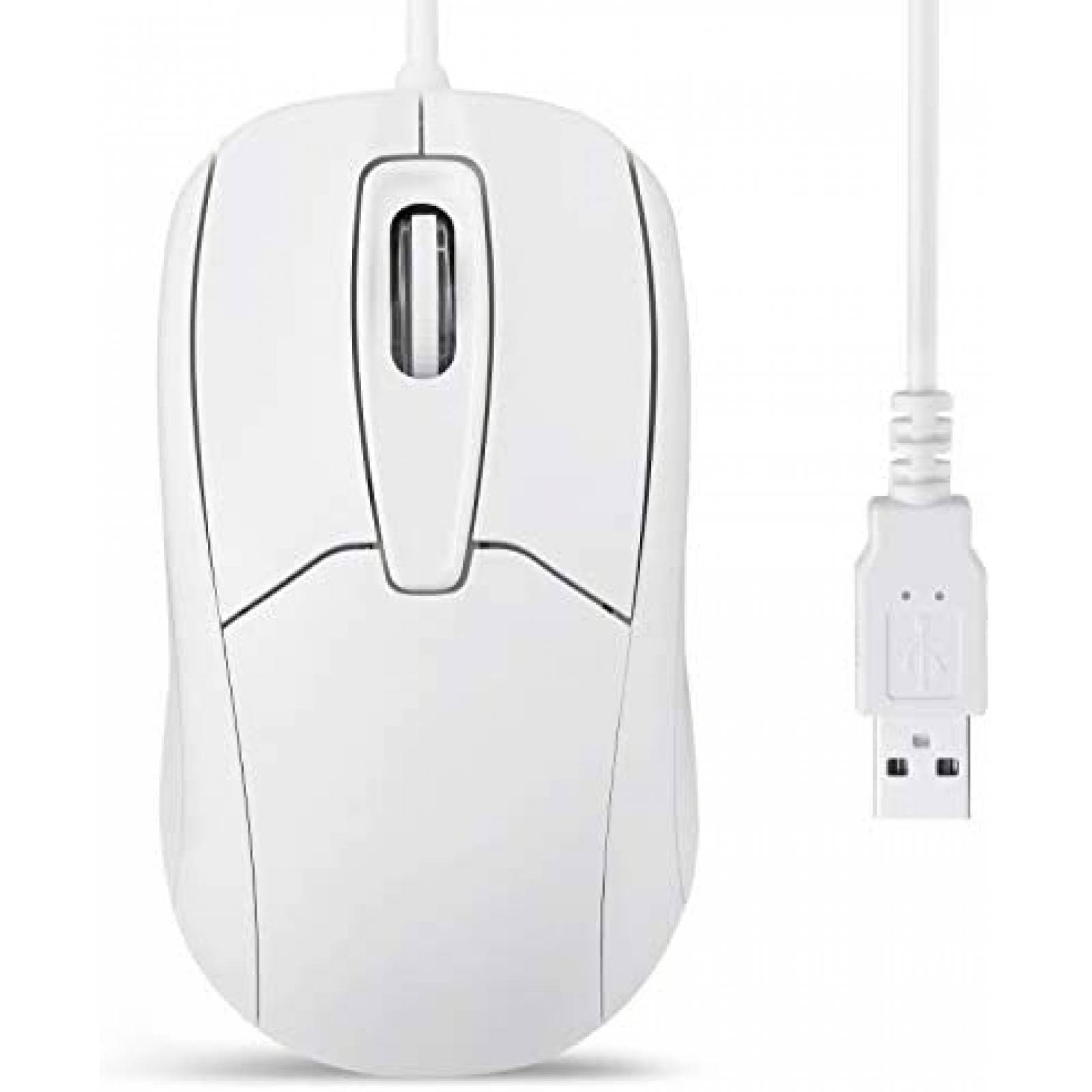 Mouse Perixx PERIMICE-209U USB c/Cable 5.9ft -Blanco