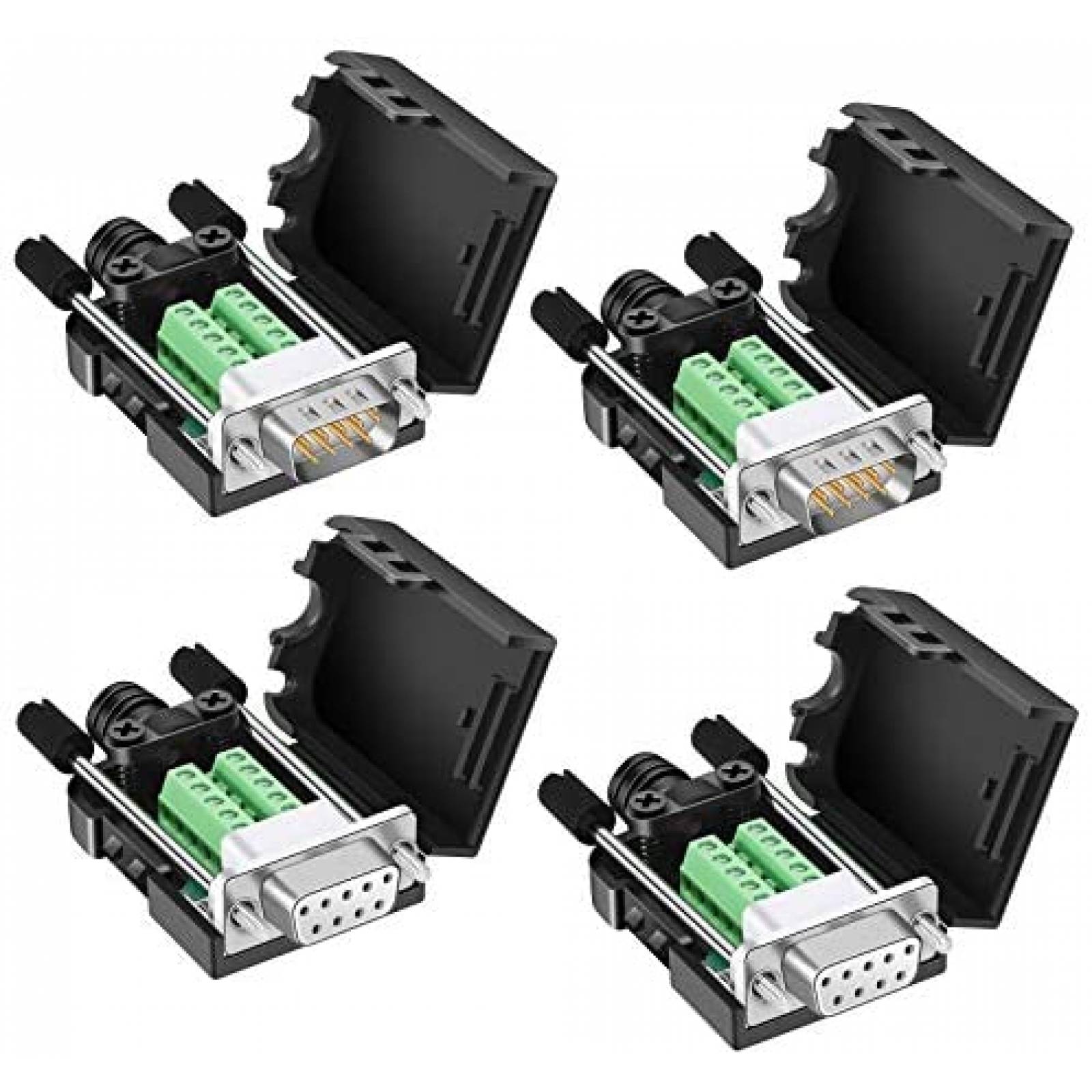 Conector DB9 BIFALE RS232 2 Machos 2 Hembras 16mm 9 Pin