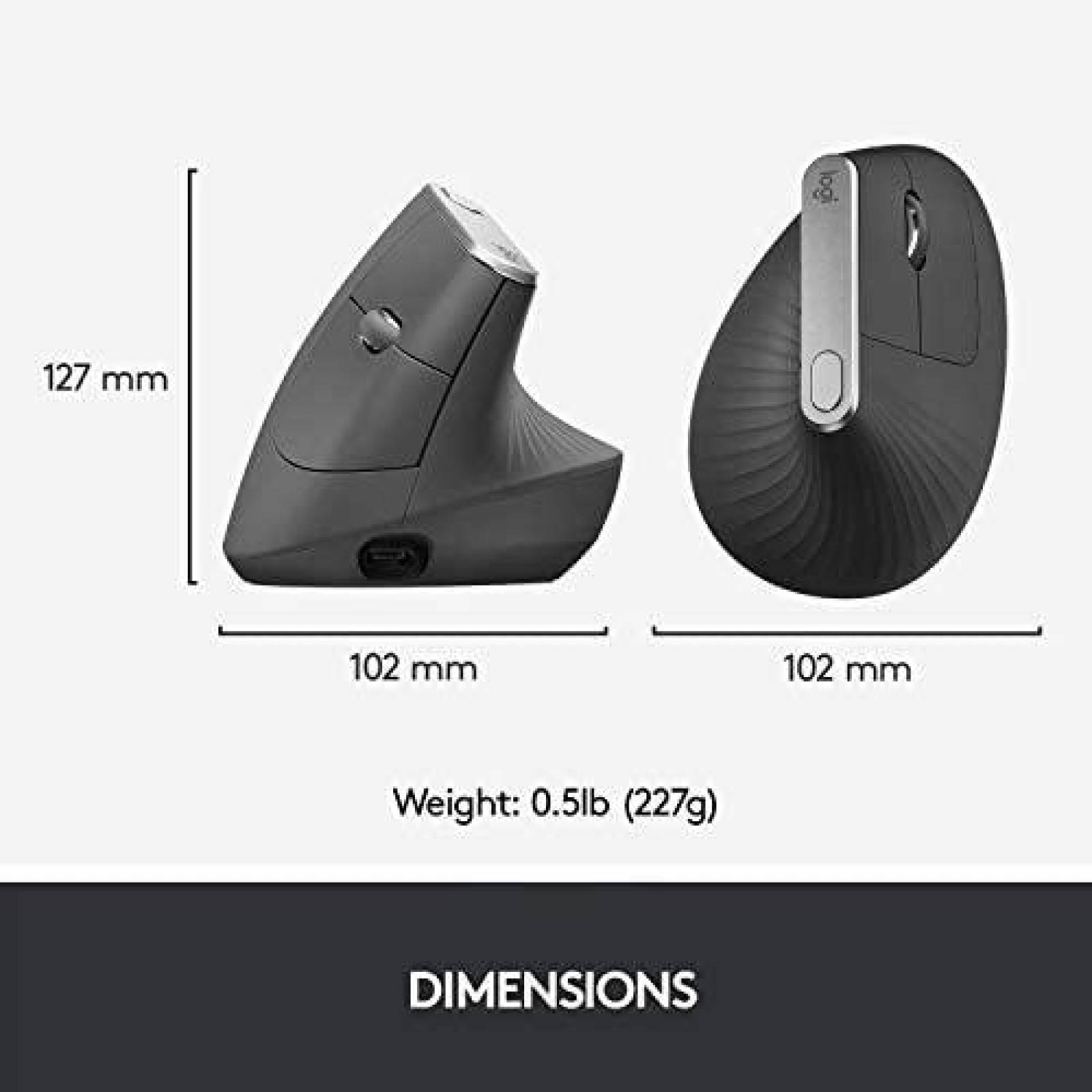 Mouse Logitech MX Vertical Ergonomico Bluetooth -Negro