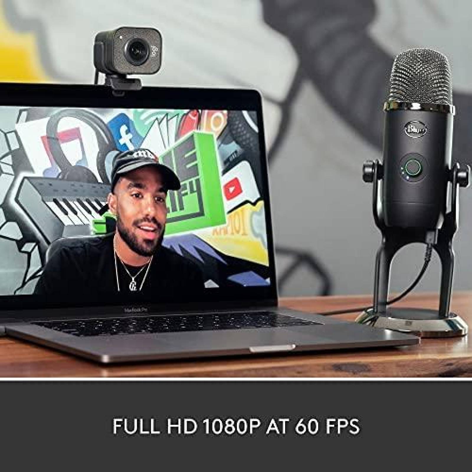 Camara Web Logitech StreamCam HD 1080P 60FPS USB C -Negro