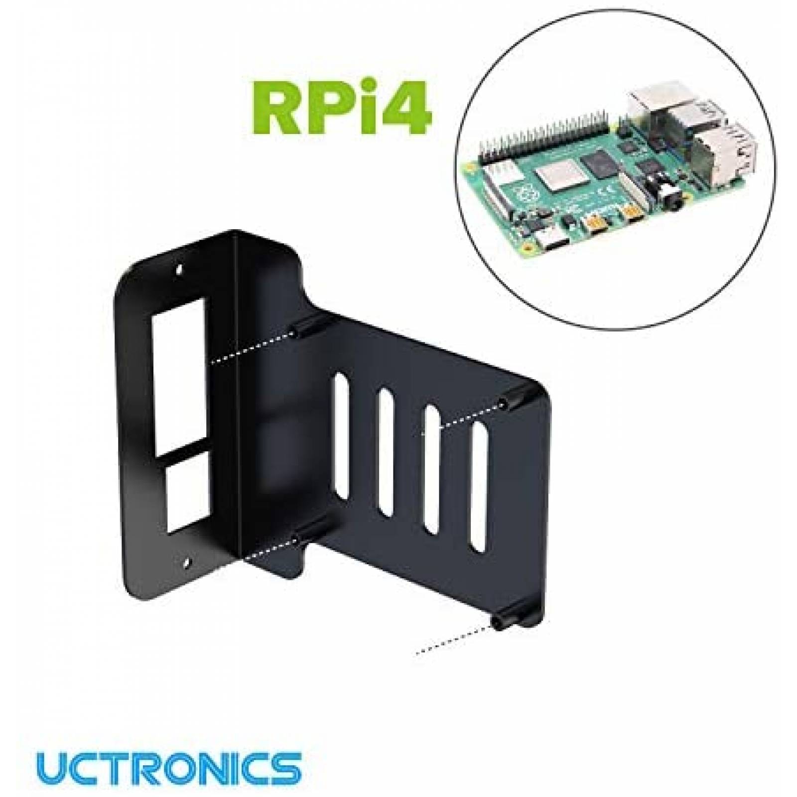 Rack UCTRONICS Pirack 2U 19'' 12 Placas Para Raspberry Pi 4