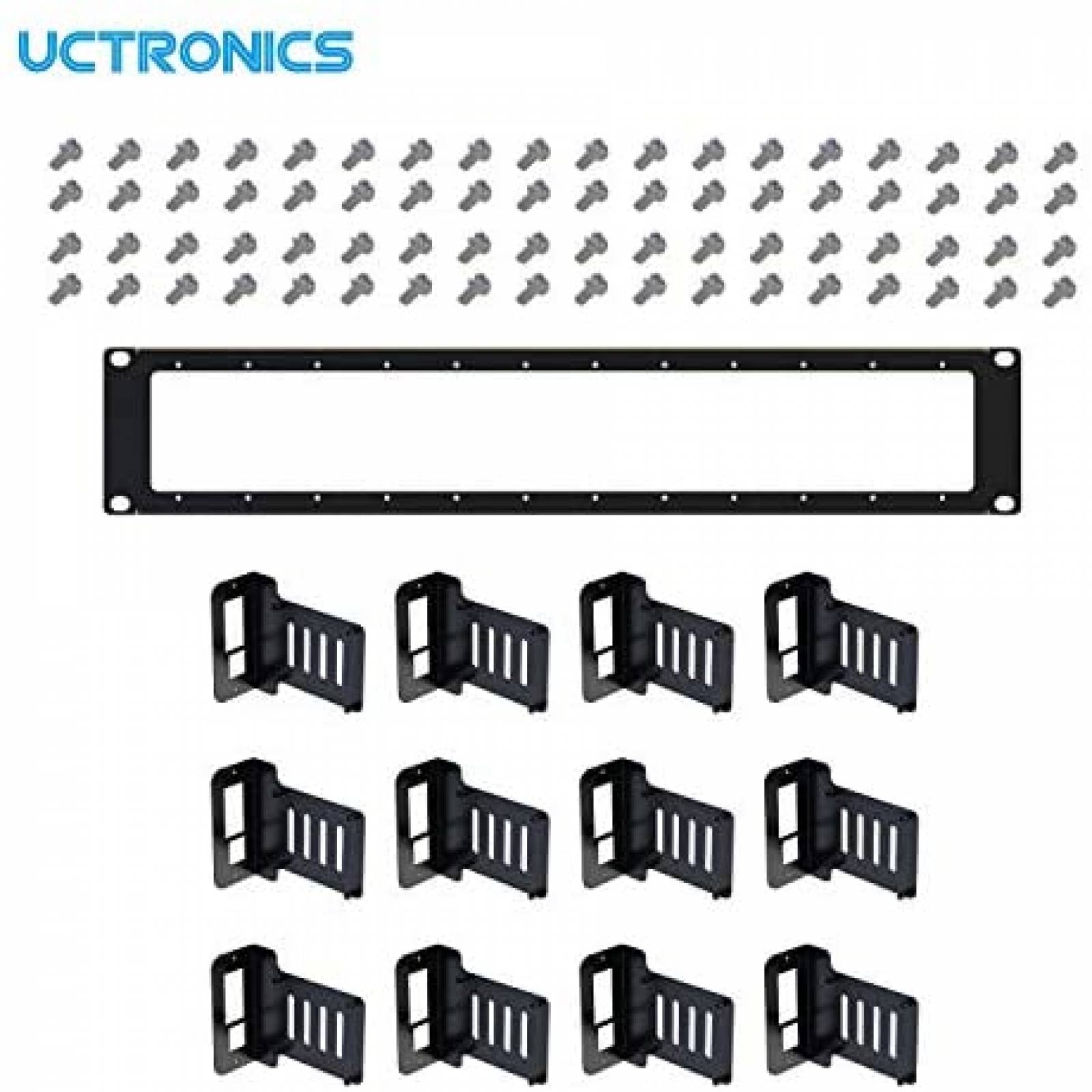Rack UCTRONICS Pirack 2U 19'' 12 Placas Para Raspberry Pi 4