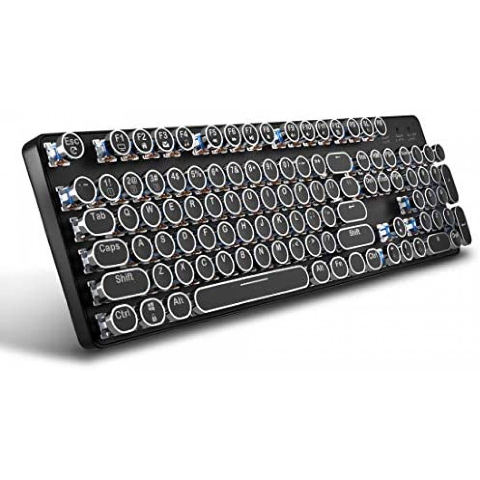 Teclado Gamer Generic Con Luces LED 104 Teclas -Negro
