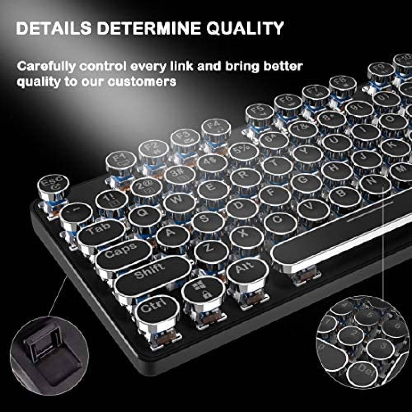 Teclado Gamer Generic Con Luces LED 104 Teclas -Negro