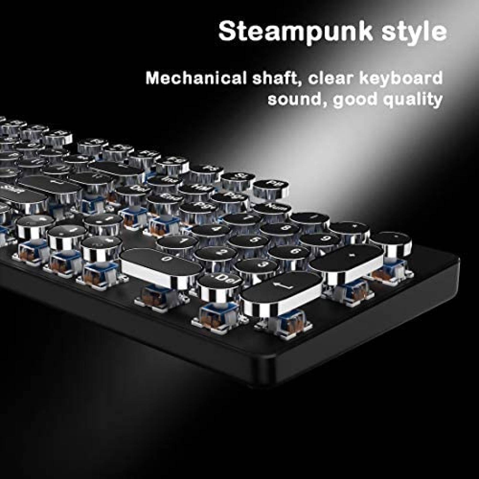 Teclado Gamer Generic Con Luces LED 104 Teclas -Negro