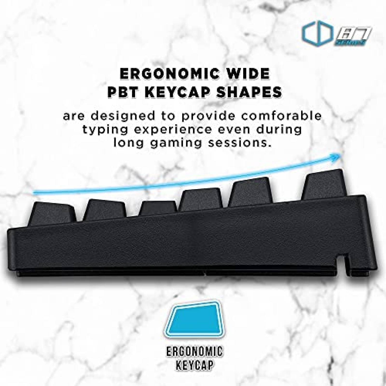 Teclado iKBC CD87 V2 Ergonomico de 87 Teclas USB -Negro