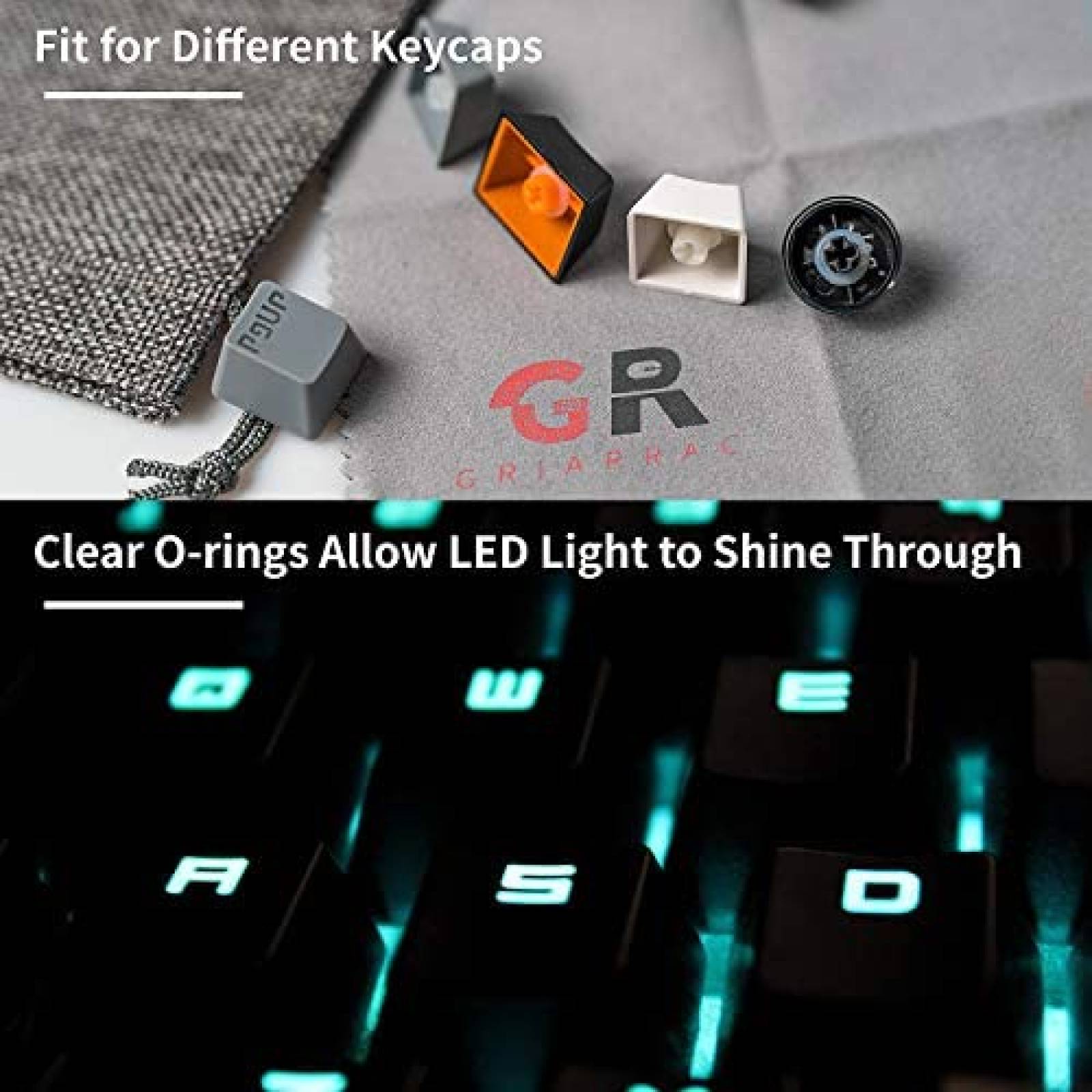 Anillo teclado mecanico Gariarrac 150 piezas -Gris