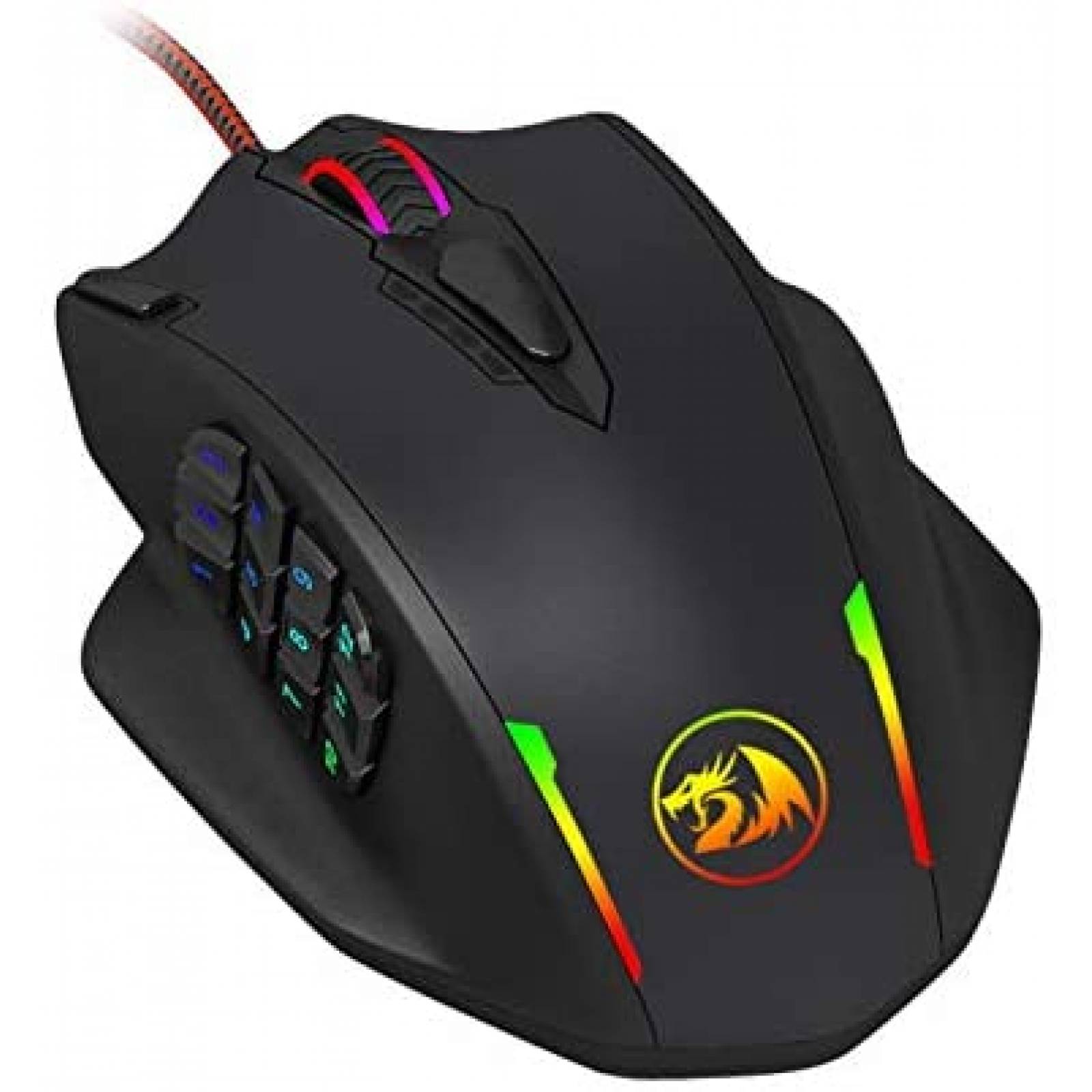 Mouse Gamer Redragon M908 18 botones programables 12400 DPI