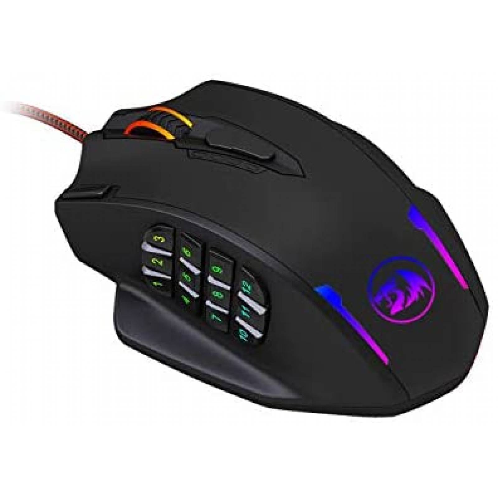 Mouse Gamer Redragon M908 18 botones programables 12400 DPI