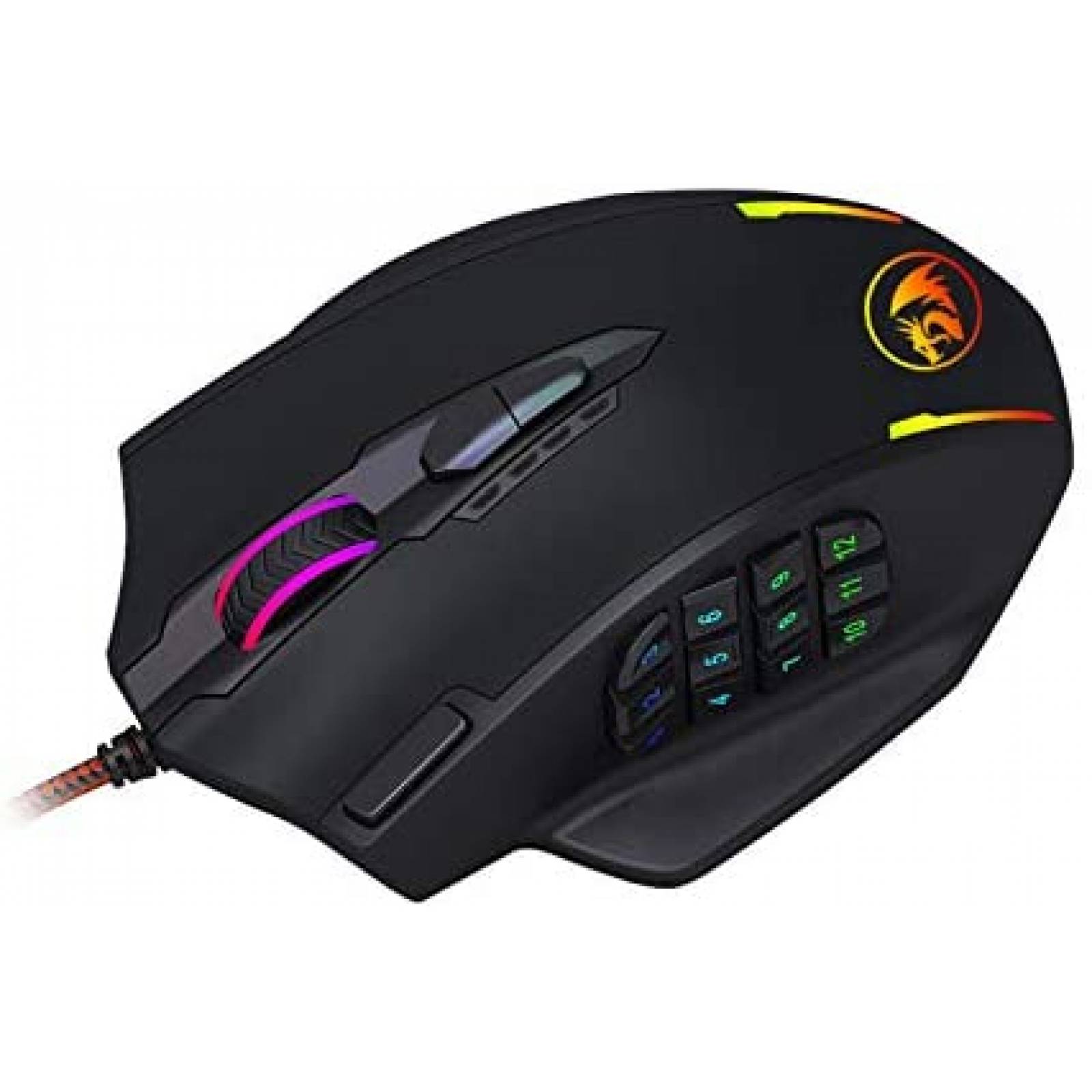 Mouse Gamer Redragon M908 18 botones programables 12400 DPI