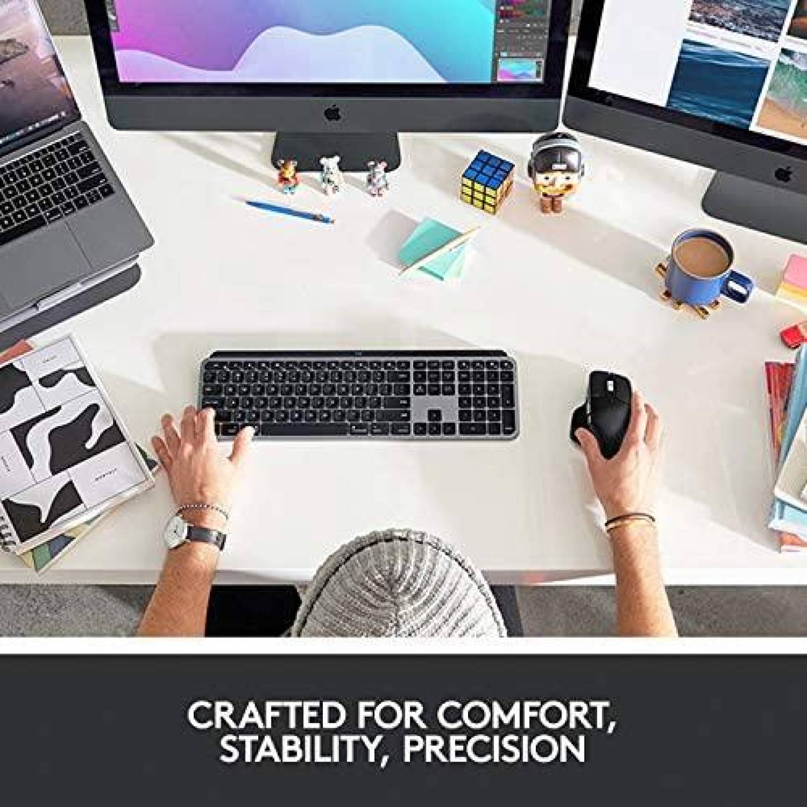 Teclado Logitech MX Keys inalambrico para Mac Bluetooth/USB