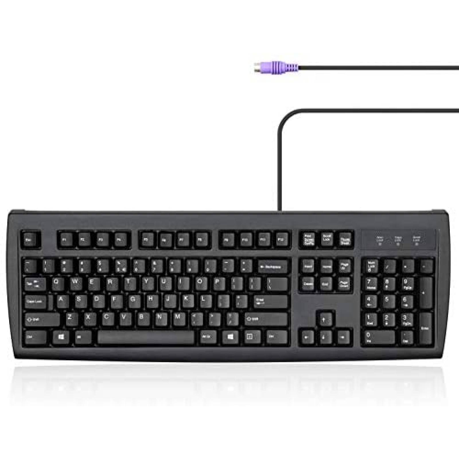 Teclado Perixx Periboard-107 de 104 Teclas para Win XP -Gris