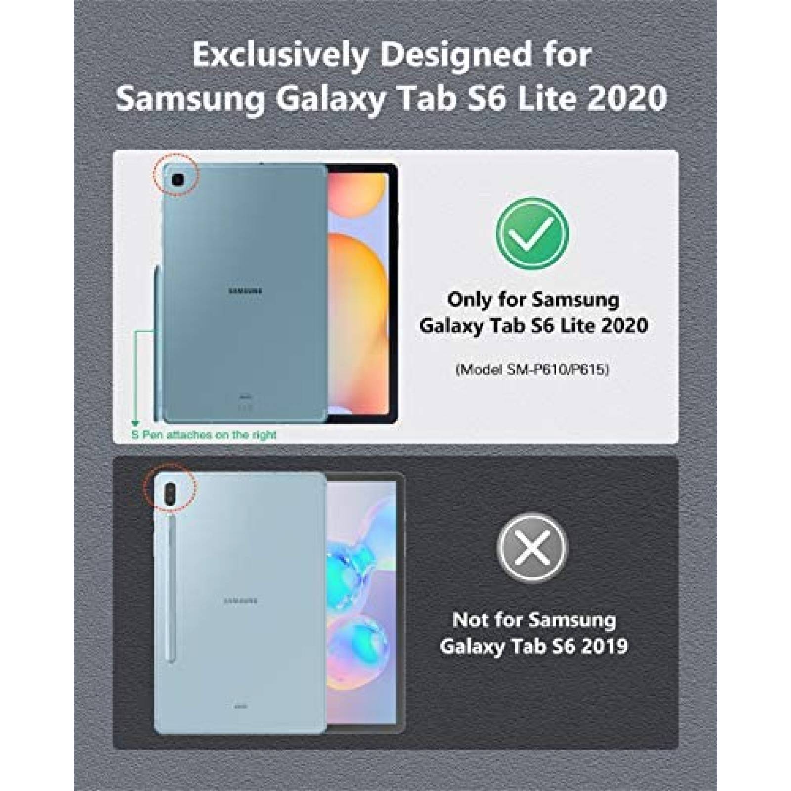 Funda para Tablet MoKo Samsung Galaxy Tab S6 Lite 10.4''