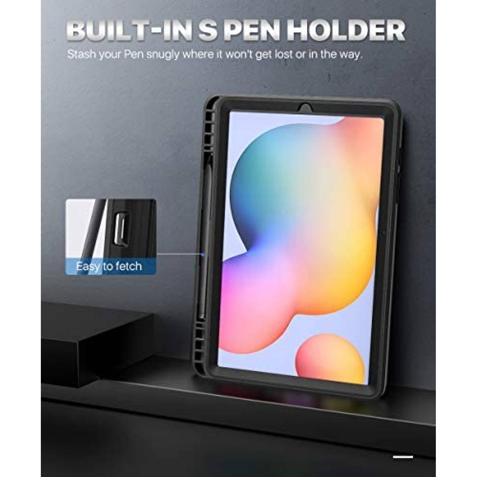 Funda MoKo para Samsung Galaxy Tab S6 Lite 10.4" -Negro