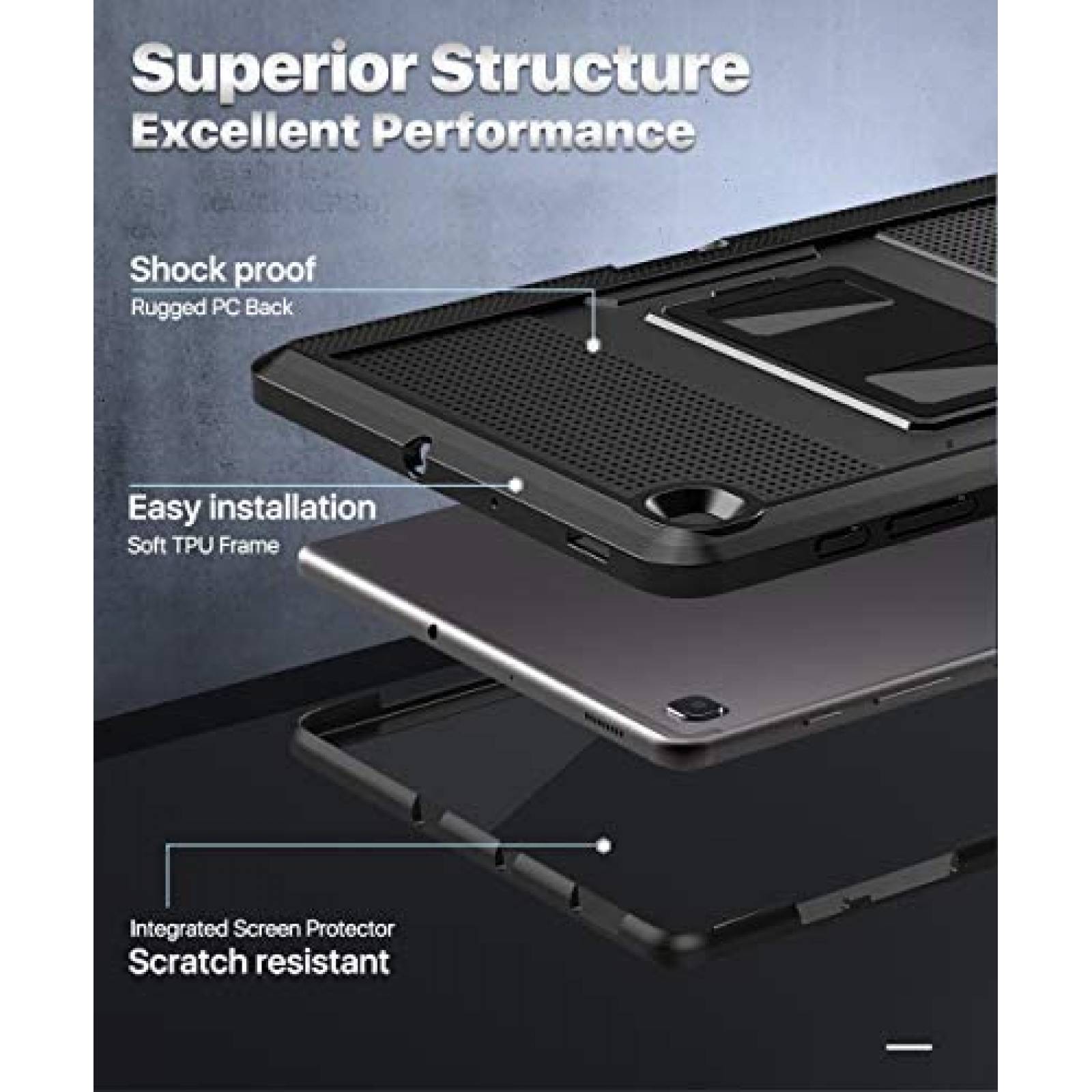 Funda MoKo para Samsung Galaxy Tab S6 Lite 10.4" -Negro