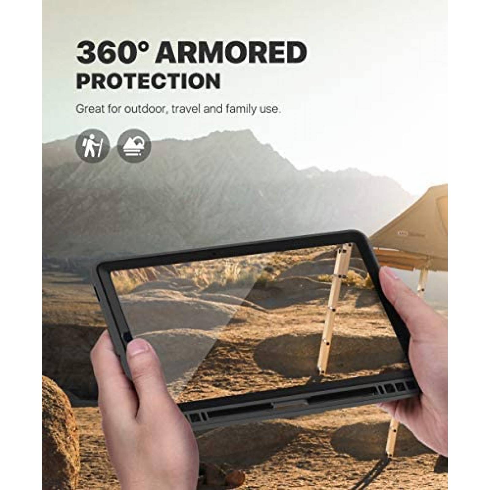 Funda MoKo para Samsung Galaxy Tab S6 Lite 10.4" -Negro