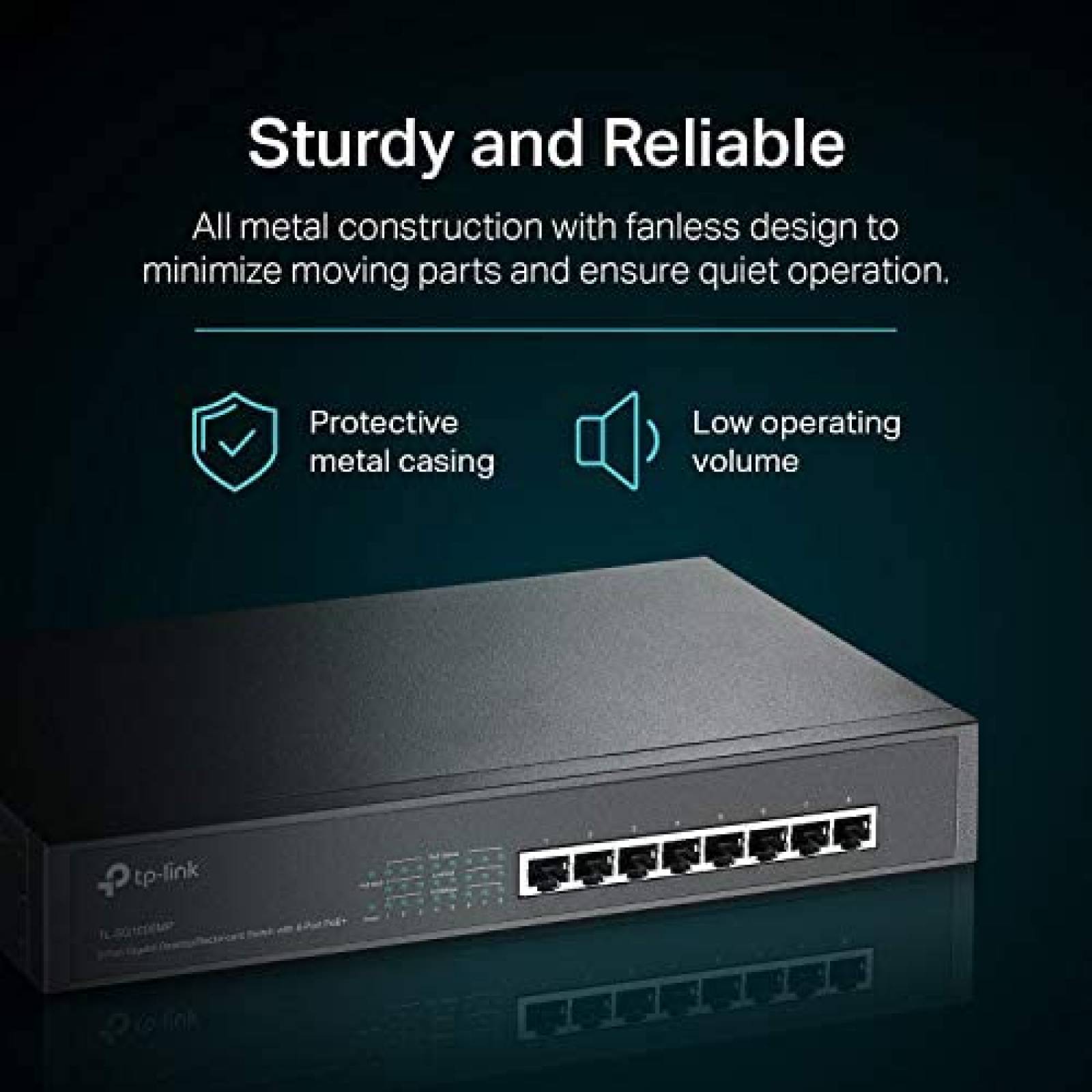 Puerto Ethernet TP-Link Proteccion 8 puertos -Negro