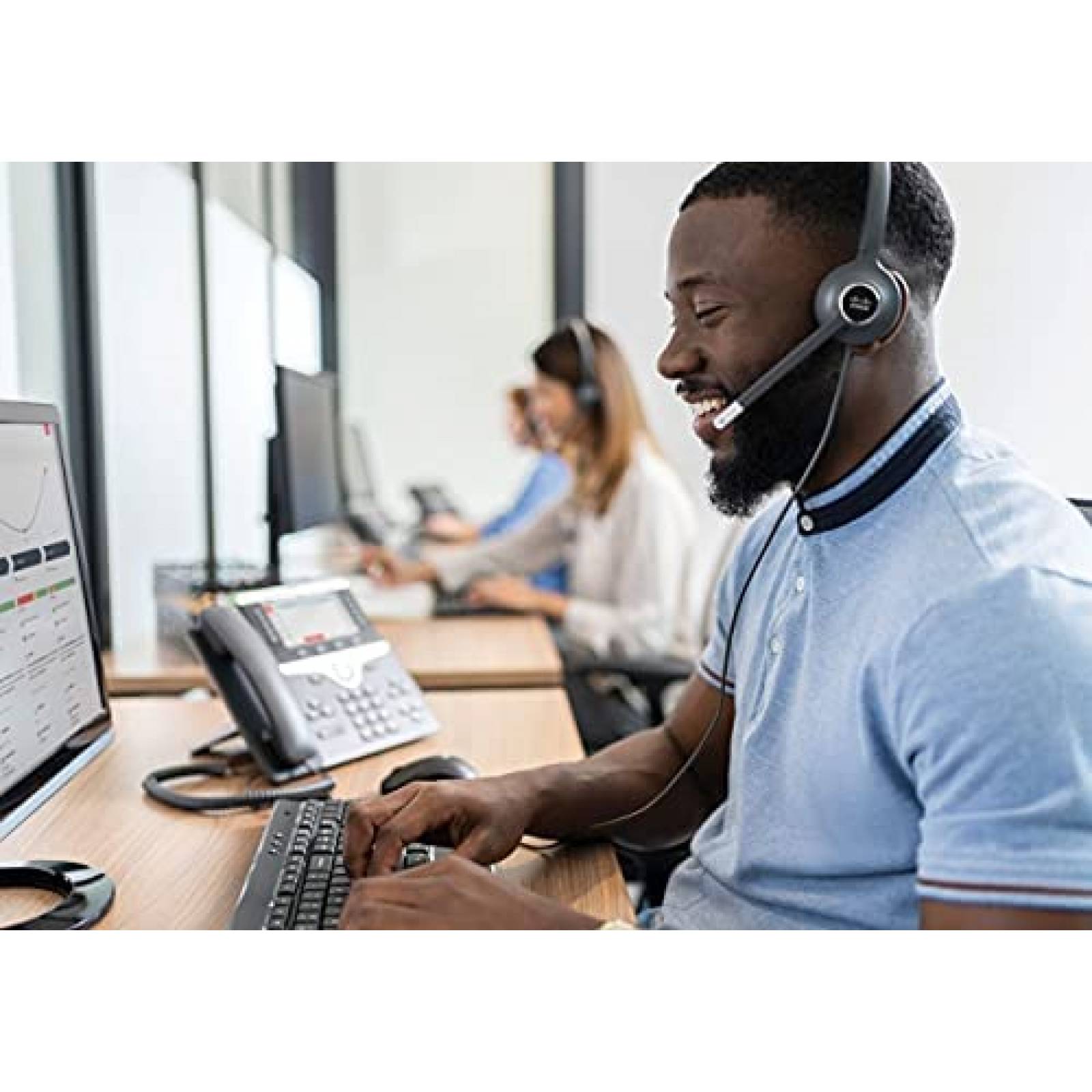 Audifonos Cisco Diadema con Microfono Dual -Negro