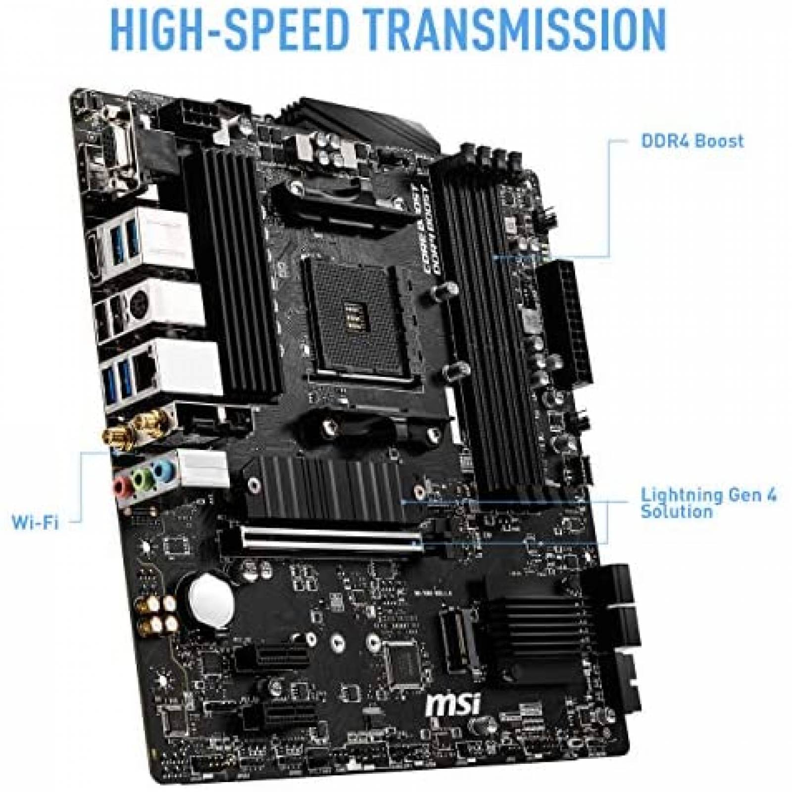 Motherboard MSI B550M PRO VDH WiFi ProSeries -Negro
