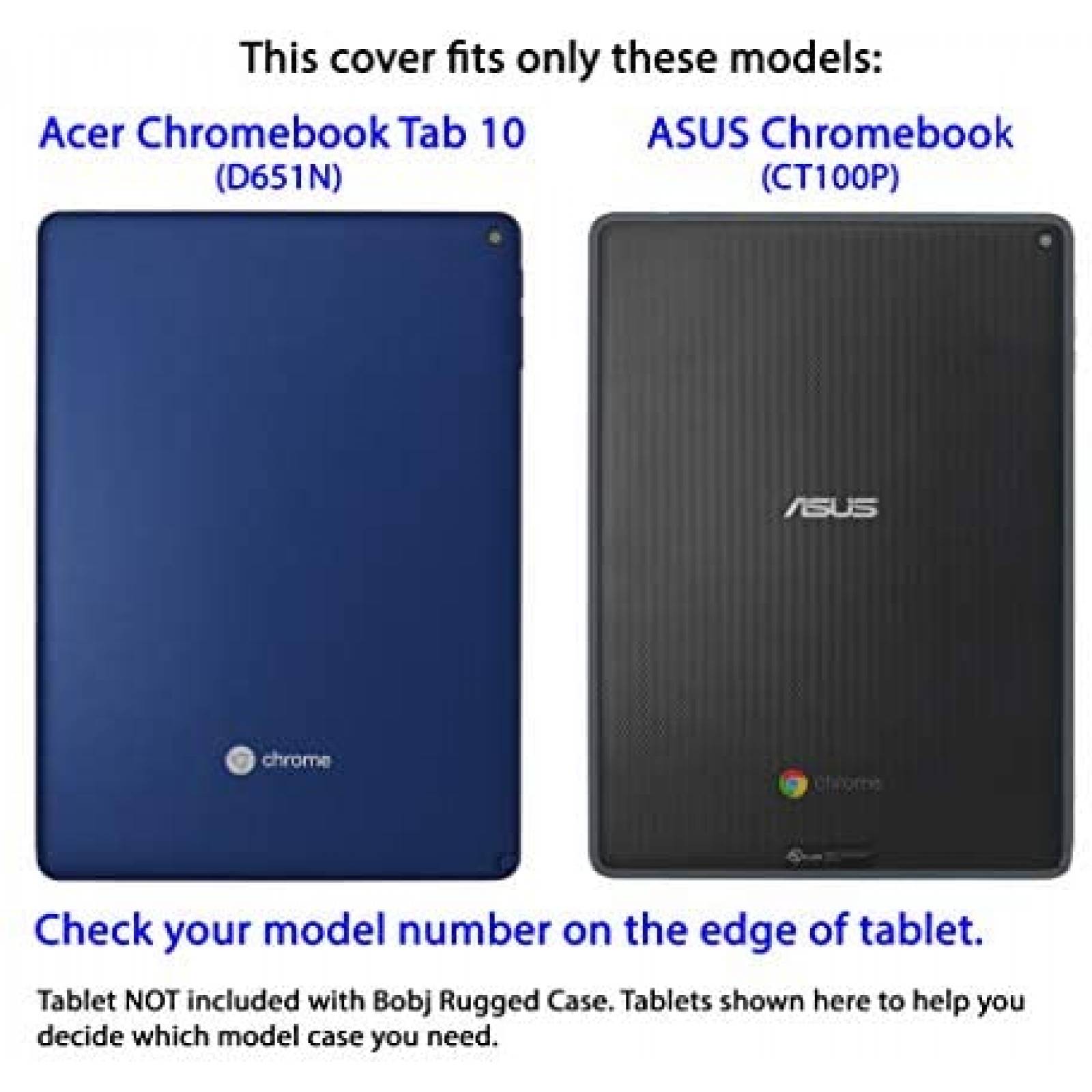 Funda BobjGear D651N para Acer Chromebook Tab 10 -Azul - Technical View